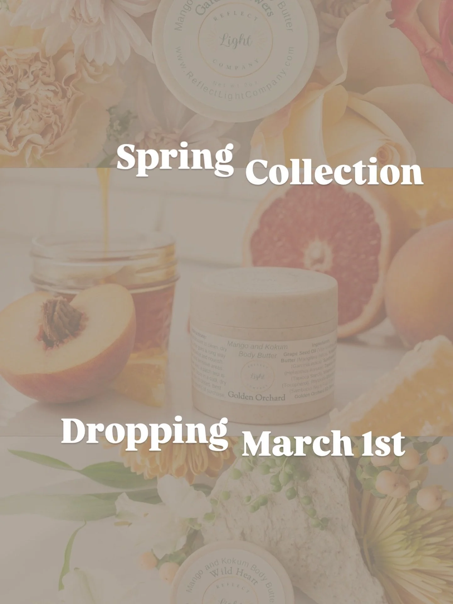 This Sunday 🗒️ Spring and all it&rsquo;s lovely scents will be launching at Reflect Light Company ✨
We can&rsquo;t wait to introduce you to this collection! 🤍

.
.
.
#reflectlightcompany #rlc #naturalskincare #springcollection #springskincare