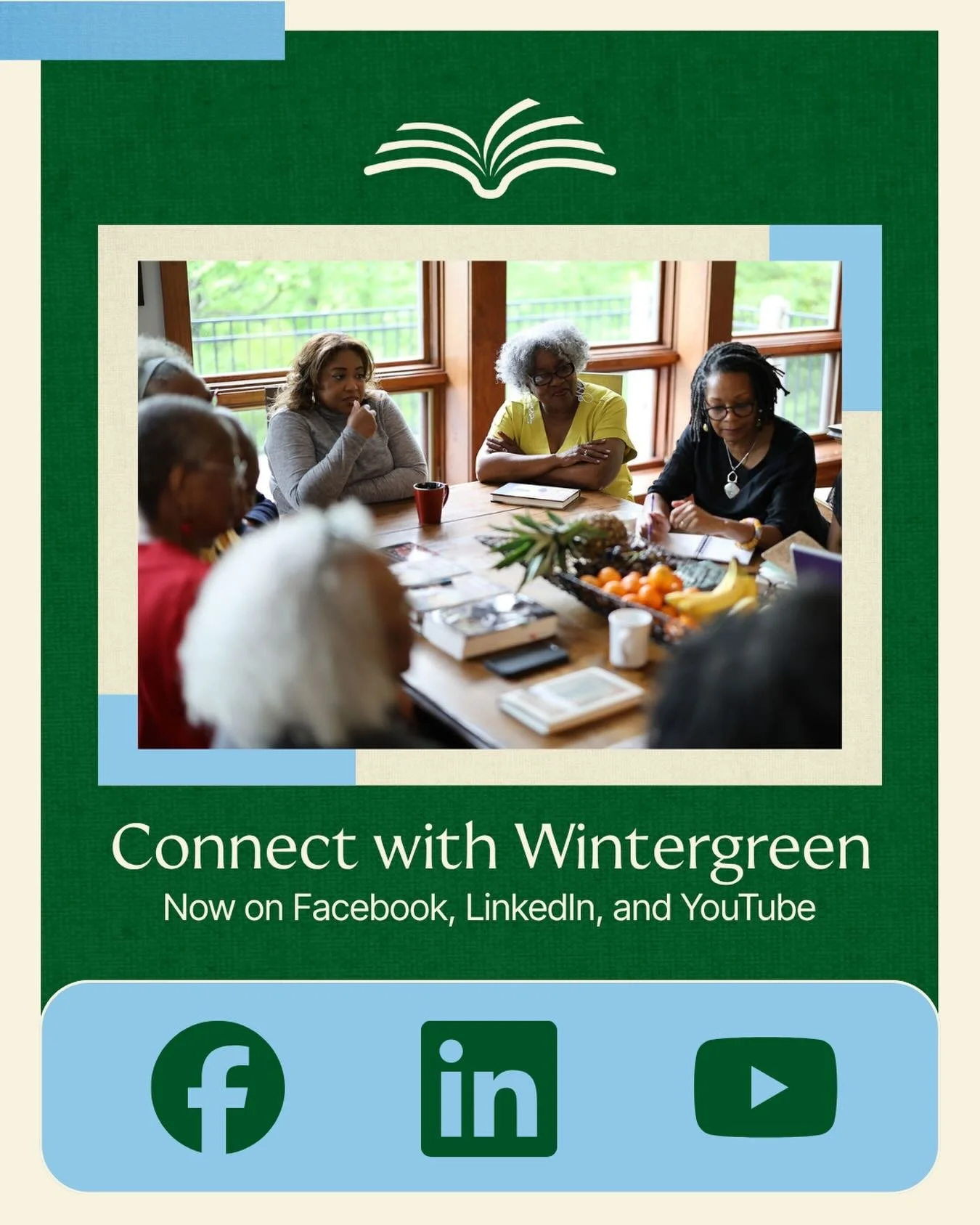 Stay connected with Wintergreen beyond Instagram! 💫 You can now follow us on Facebook, LinkedIn, and YouTube for the latest from our Collective.&nbsp;

We also have a @bookshop_org affiliate page featuring works from our Wintergreen Women, including