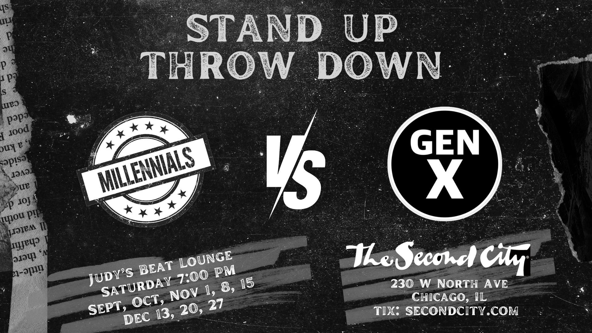 Second City, Standup Throw Down Millennials VS Gen X