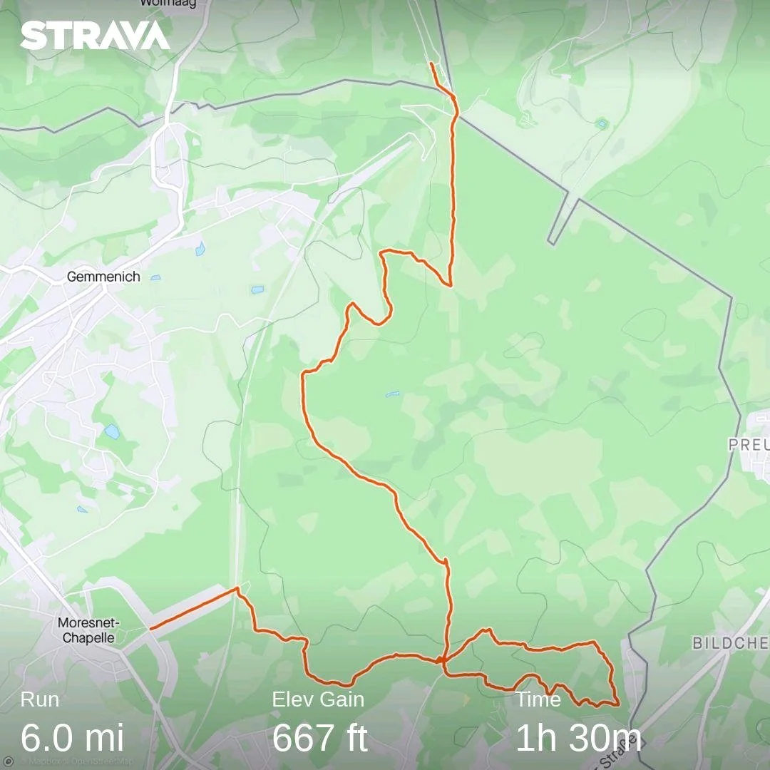 Strava map of our trail