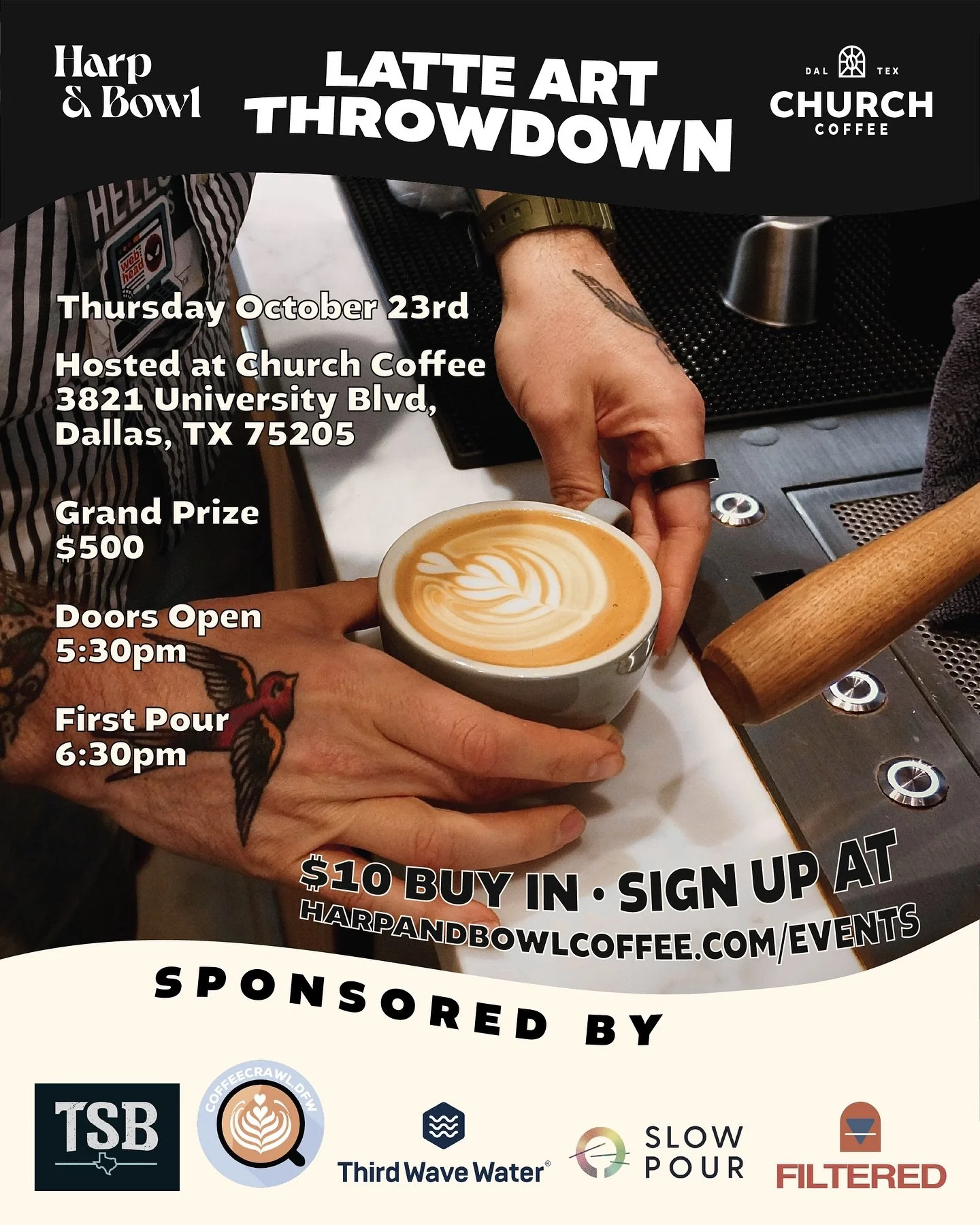 Ready for a little friendly competition? First pour at 6:30. We’ll see you there. ☕️⚡️