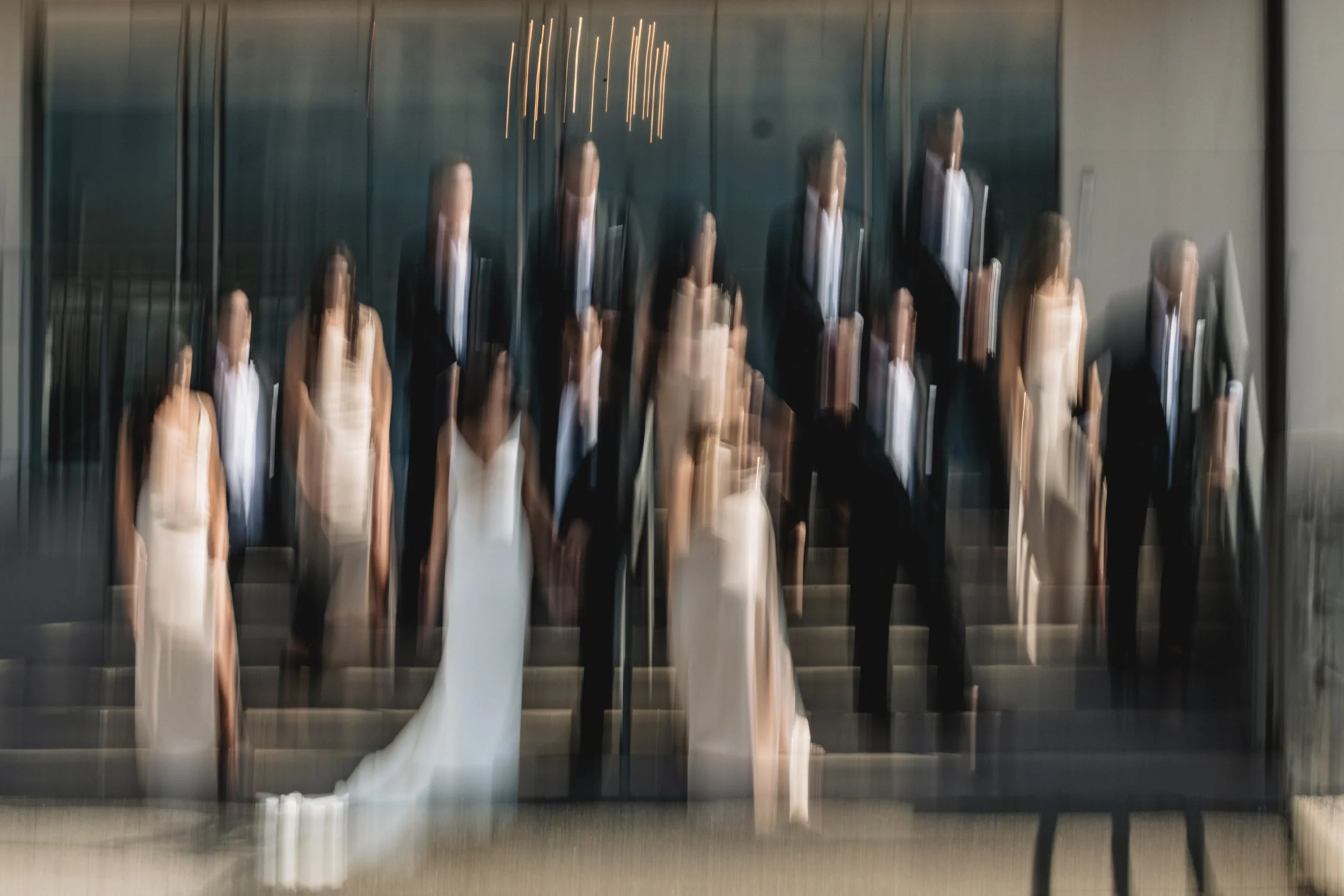 Artistic wedding party photos, wedding photographer in Connecticut at the Loading Dock