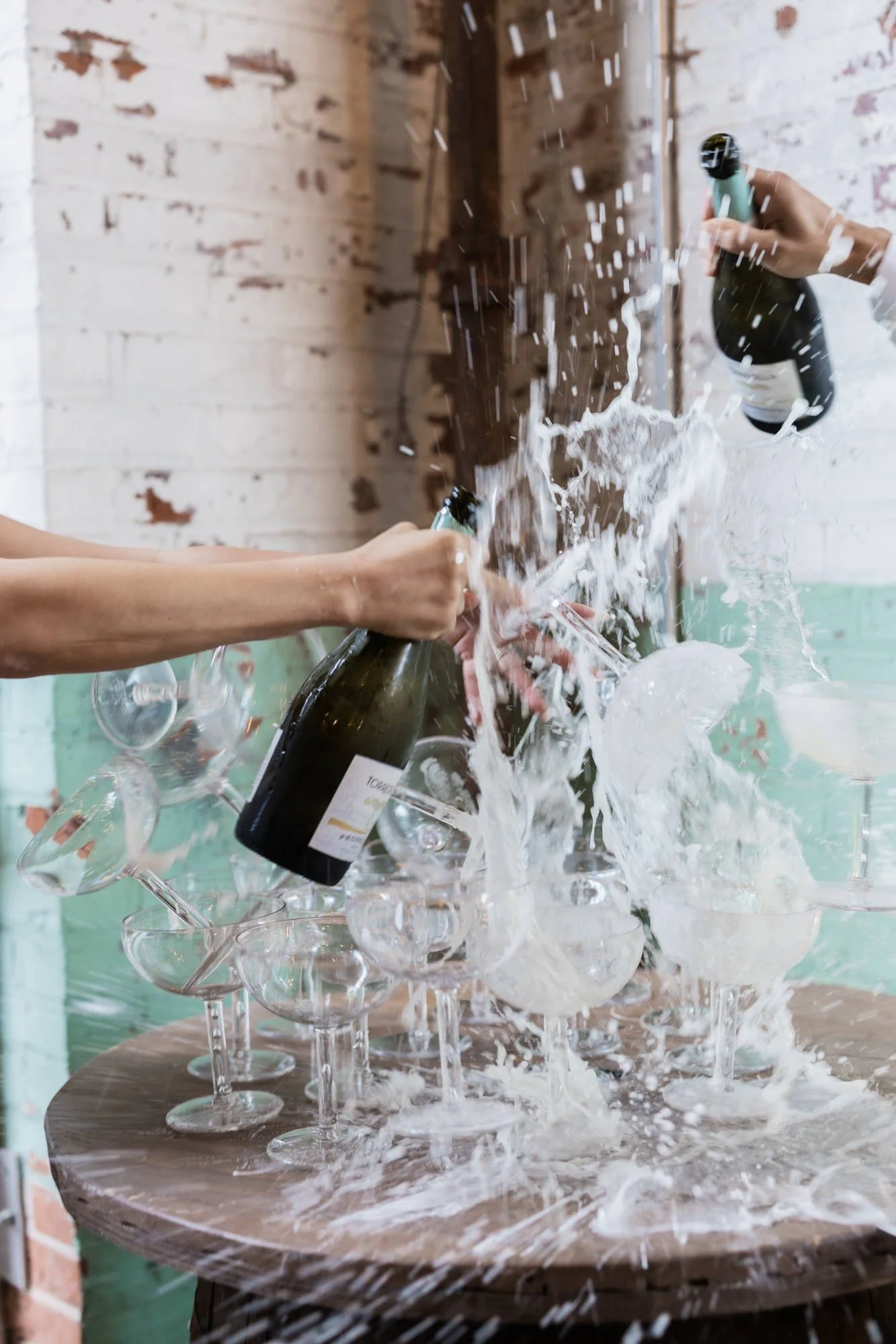 Champagne moment at wedding, candid wedding photographer