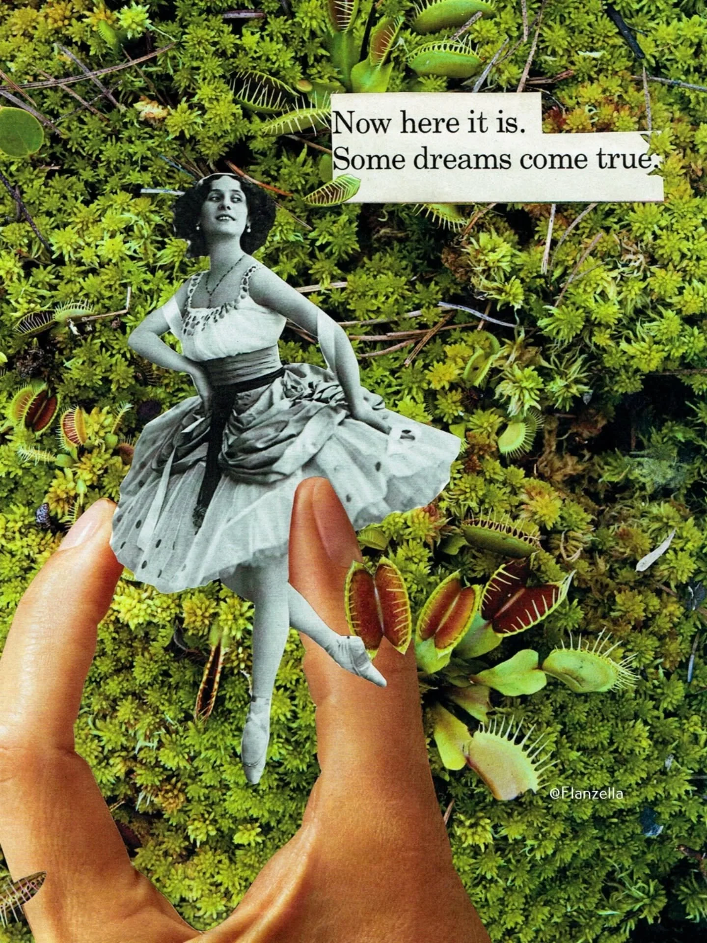 #februllage2026 DAY 3 PROMPT: Ballet 🩰 
This piece I believe I made in 2022. It was the artwork I made using one source in one of my first YouTube videos. It's crazy to have made a piece for the ballet prompt and then see this one, as they are so si