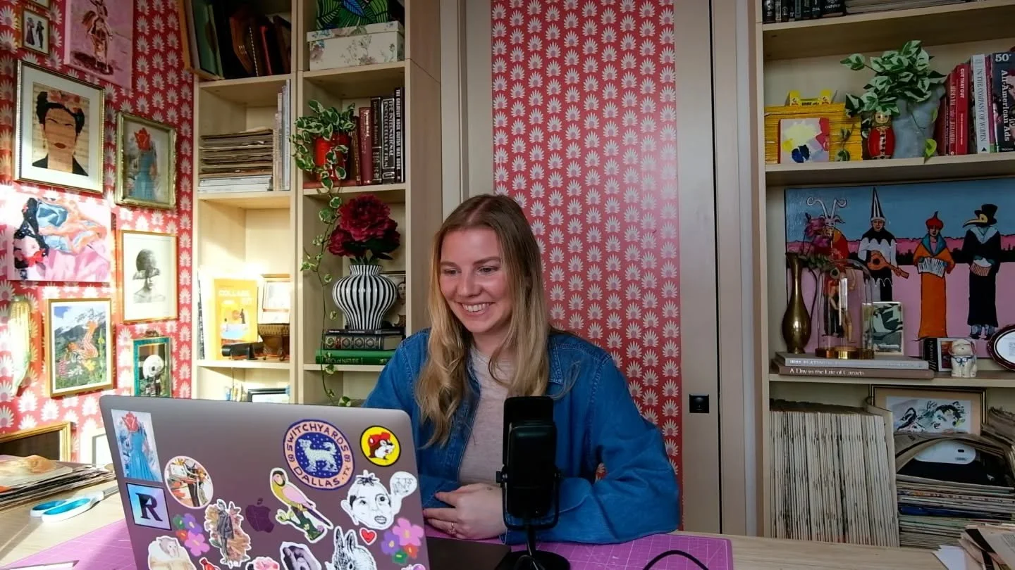 Come learn collage with yours truly 😍 Next cohort starts March 24 and I would love to have you! Since so many of you are all over the world, so this has been a great way to connect in real time! 
Having dedicated time for your practice will allow yo