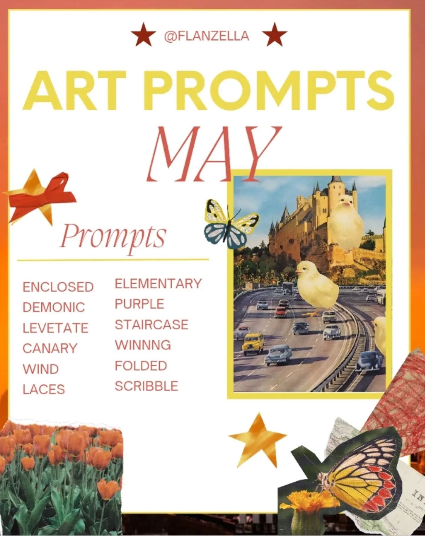 MAY PROMPTS ARE HERE 🥰 In April my prompts list turned 2 years old! And thanks to you guys, had the biggest collection of works made using that list. I have been loving seeing so much of your work. I have tagged a few of the pieces made using the Ap