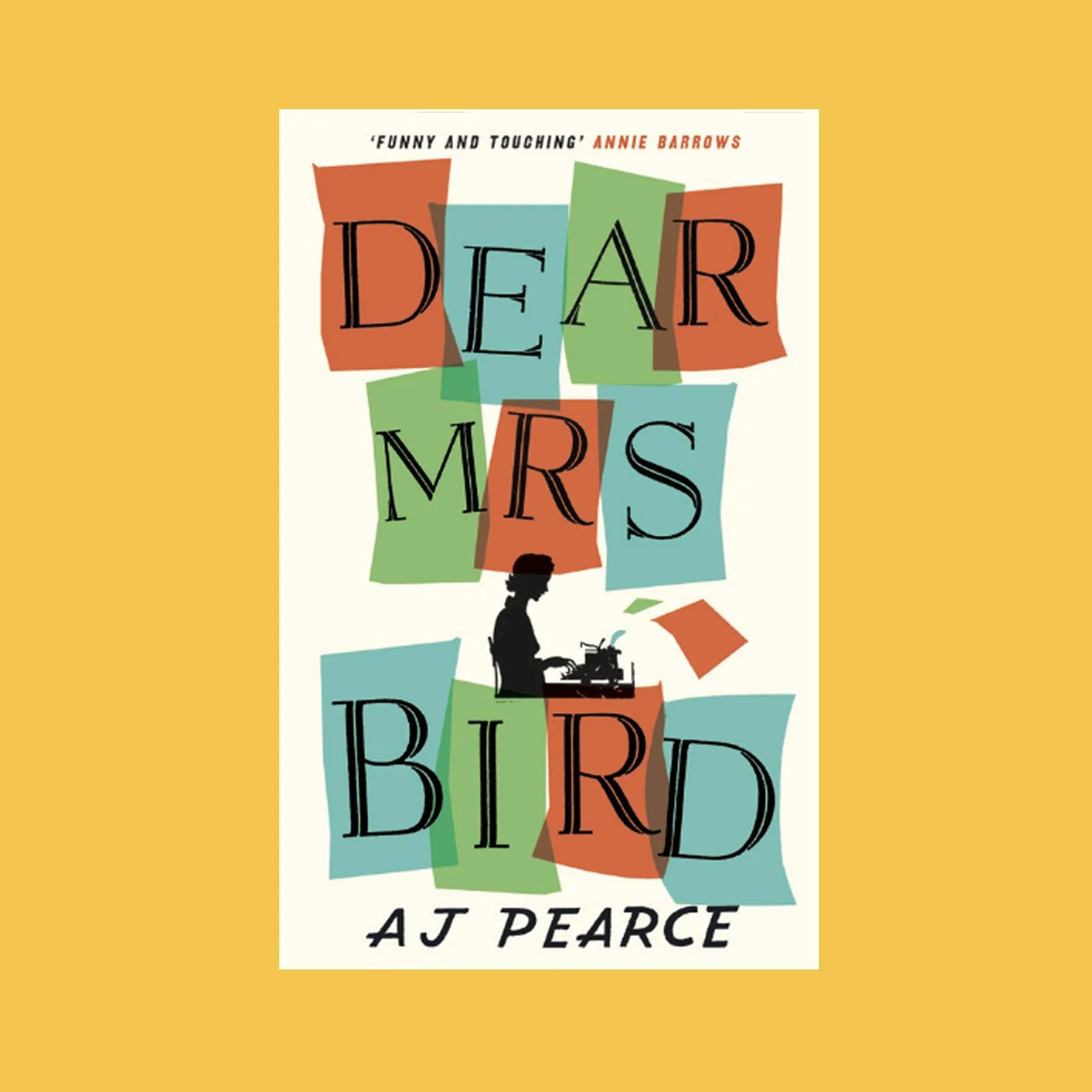 Book cover featured on a mustard yellow background.