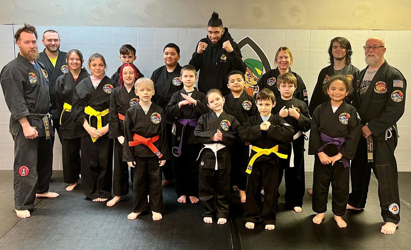 Fun things at the dojo.  Thank you Johnny Walker for visiting our kids class. You inspire. #kenpo #omaha #omahamagazine