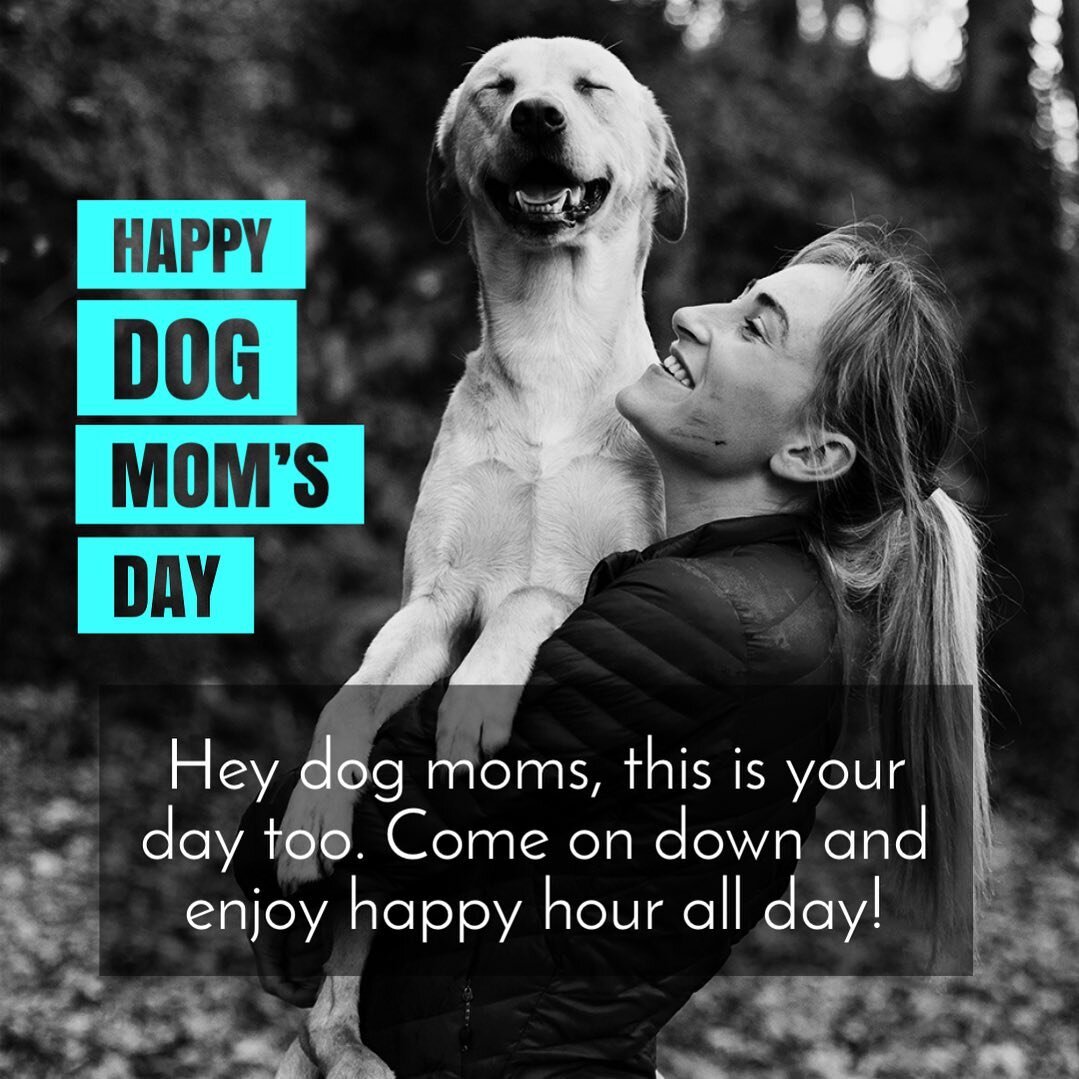 Dog moms are moms too! Does your doggo need to take out for a mimosa, glass of wine, a cider, a seltzer, or a hard kombucha? We got you. It&rsquo;s Yappy Hour all day! Noon-7pm. 

#happymothersday #dogmom