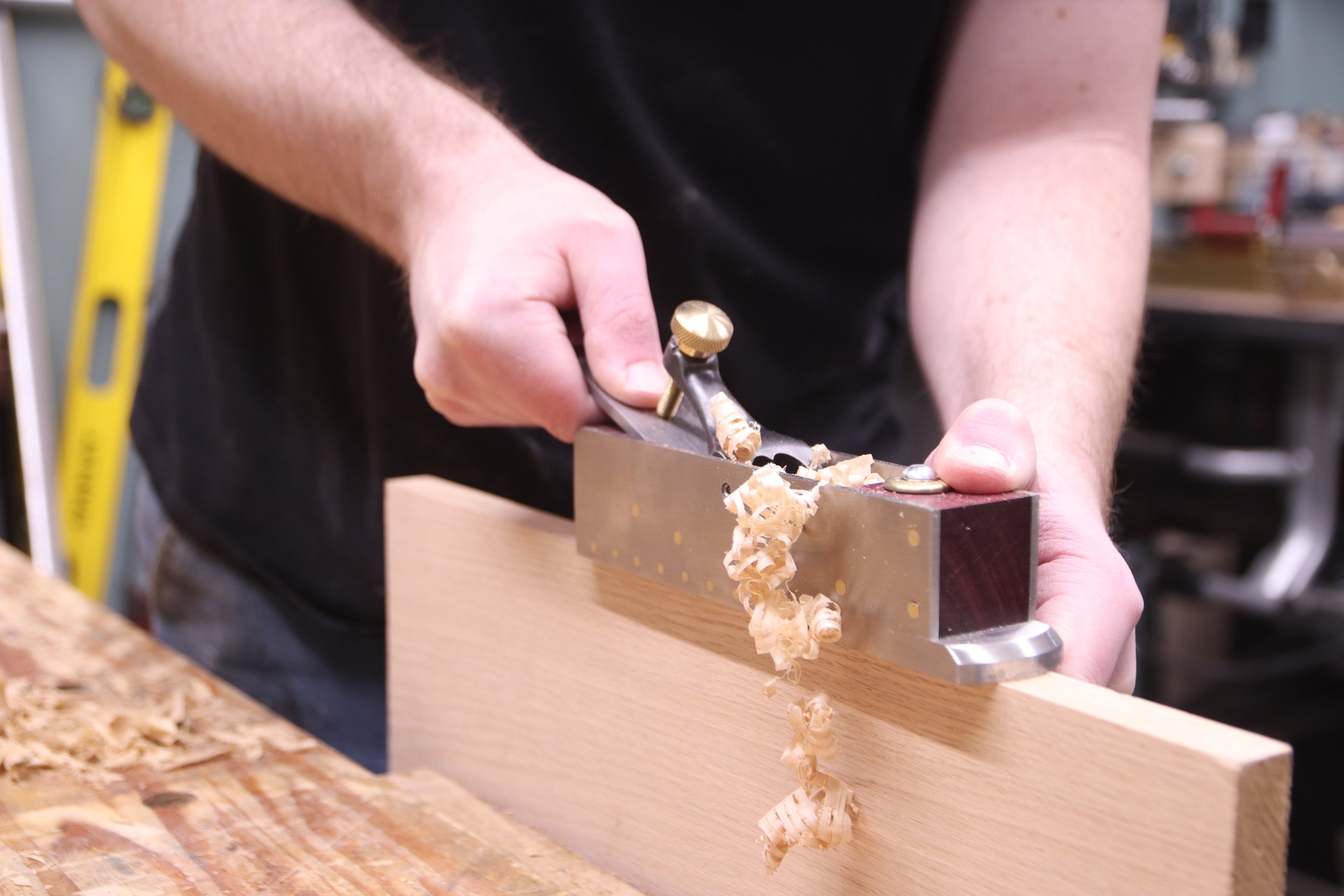 Hand planing oak