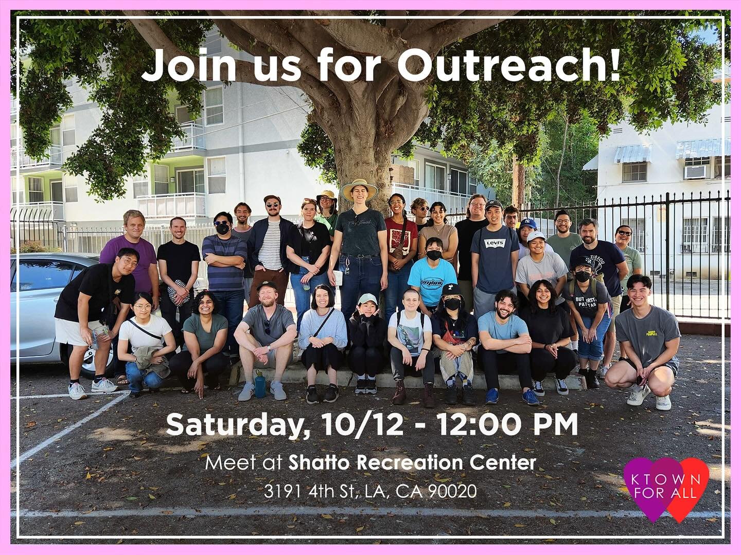 Join us for outreach! We always go over our guidelines, and if you&rsquo;re new we&rsquo;ll make sure you&rsquo;re in a group with experienced volunteers &mdash; all you need to do is show up! See you there!
*Our usual meeting location is unavailable