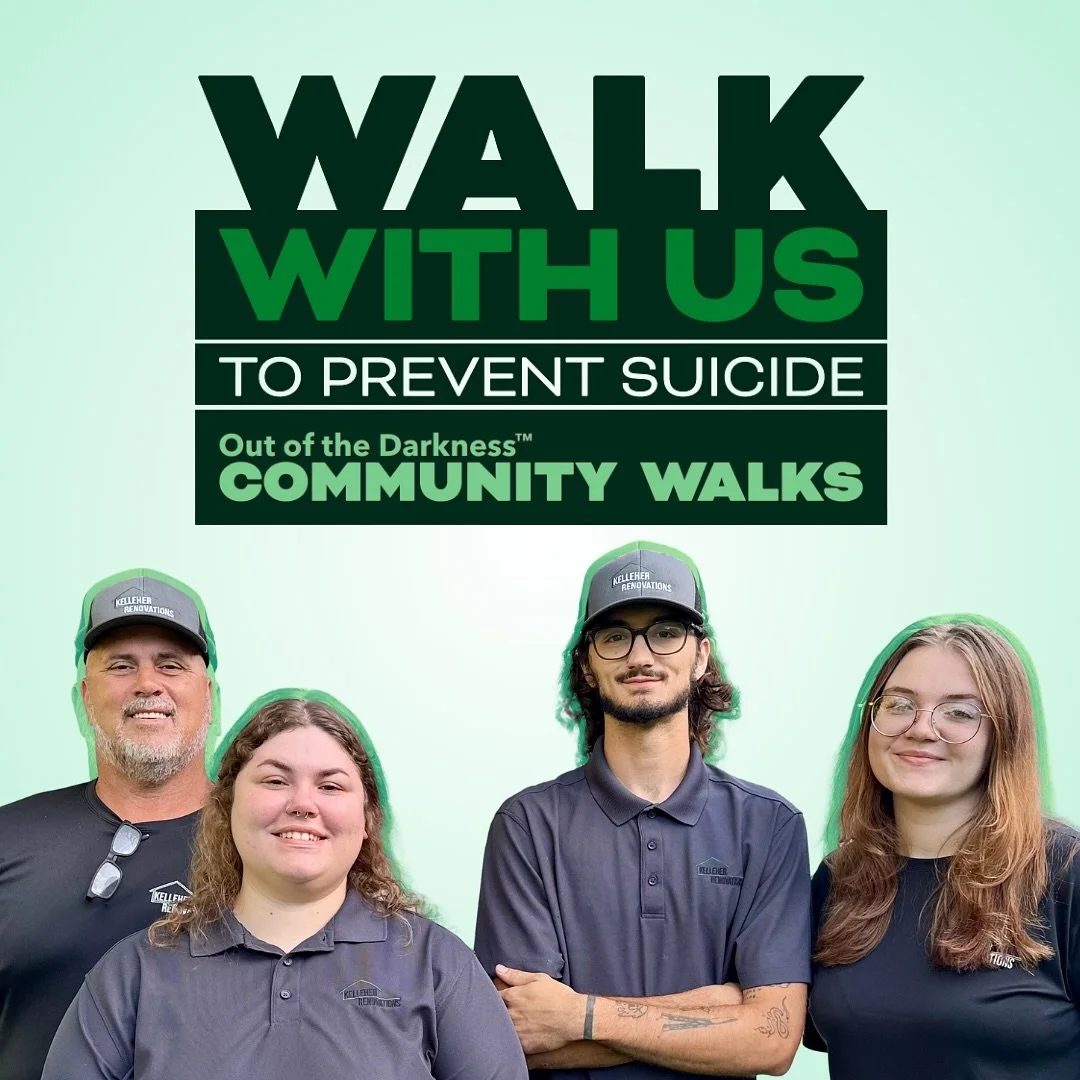 Kelleher Renovations is proud to say we will be walking with #OutoftheDarkness to support suicide prevention! If you&rsquo;d like to support the cause or our team, all the information is on our profile. We&rsquo;re excited for this opportunity &amp; 