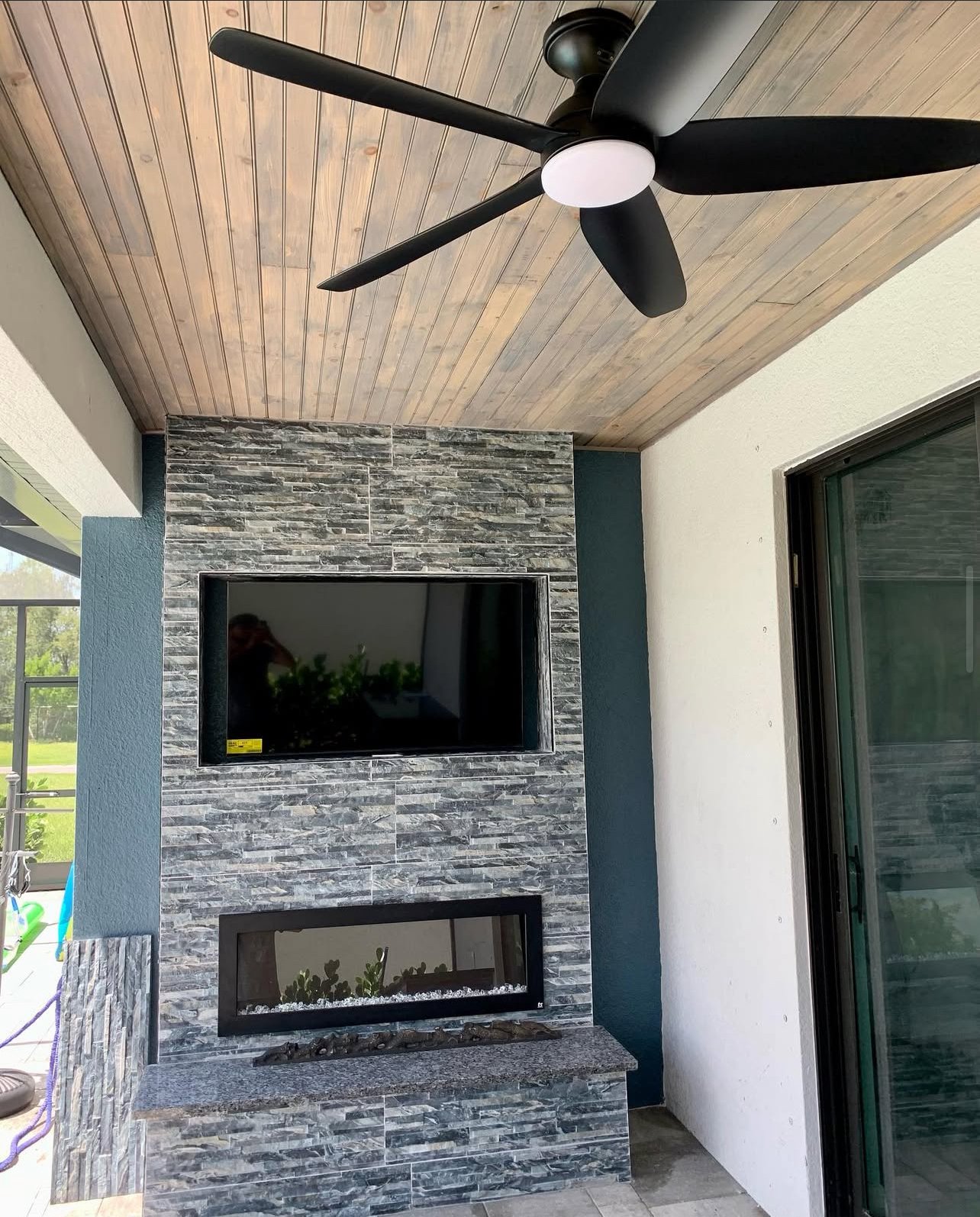 Outside entertainment area