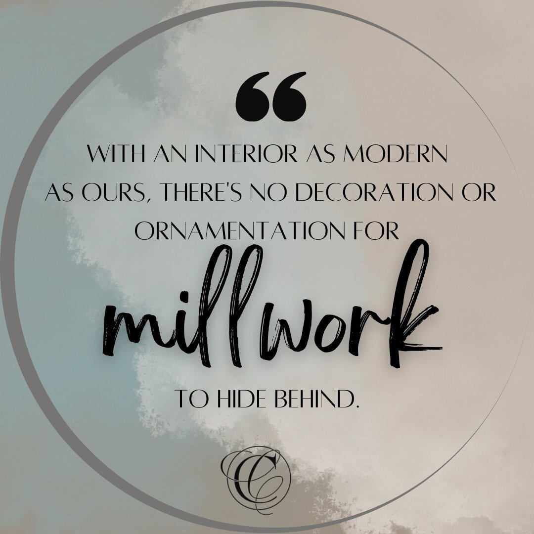 [Customer Chronicles]

Our millwork loves being the centre of attention and wouldn't mind if that's ALL people talked about ALL the time.

Yes, our millwork is something we are proud of. Feel free to join the millwork excitement! 

#customcabinetry #