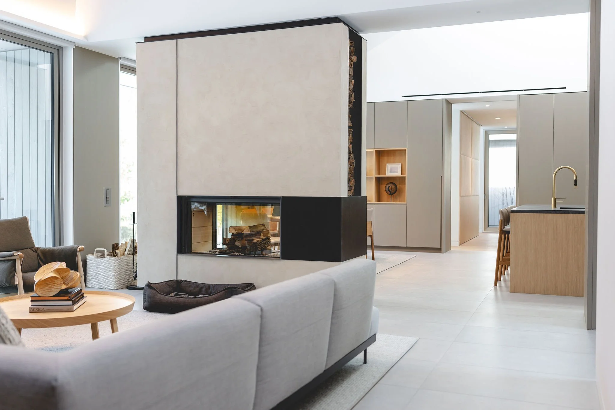 Ridge House, Built In, Fireplace