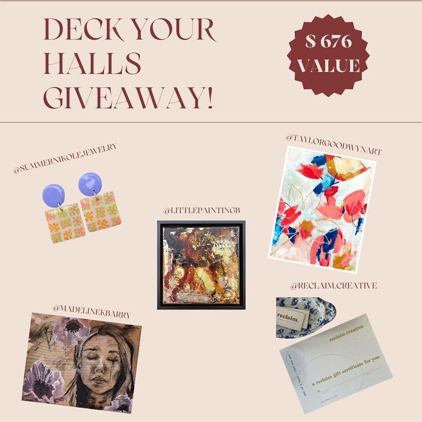 ✨DECK YOUR HALLS GIVEAWAY!✨

As a Christmas gift to you lovely followers I&rsquo;m teaming up with some other women-owned creative businesses for a giveaway! 

We&rsquo;re giving away $676 worth of hand made beautiful goods to deck your halls (and yo