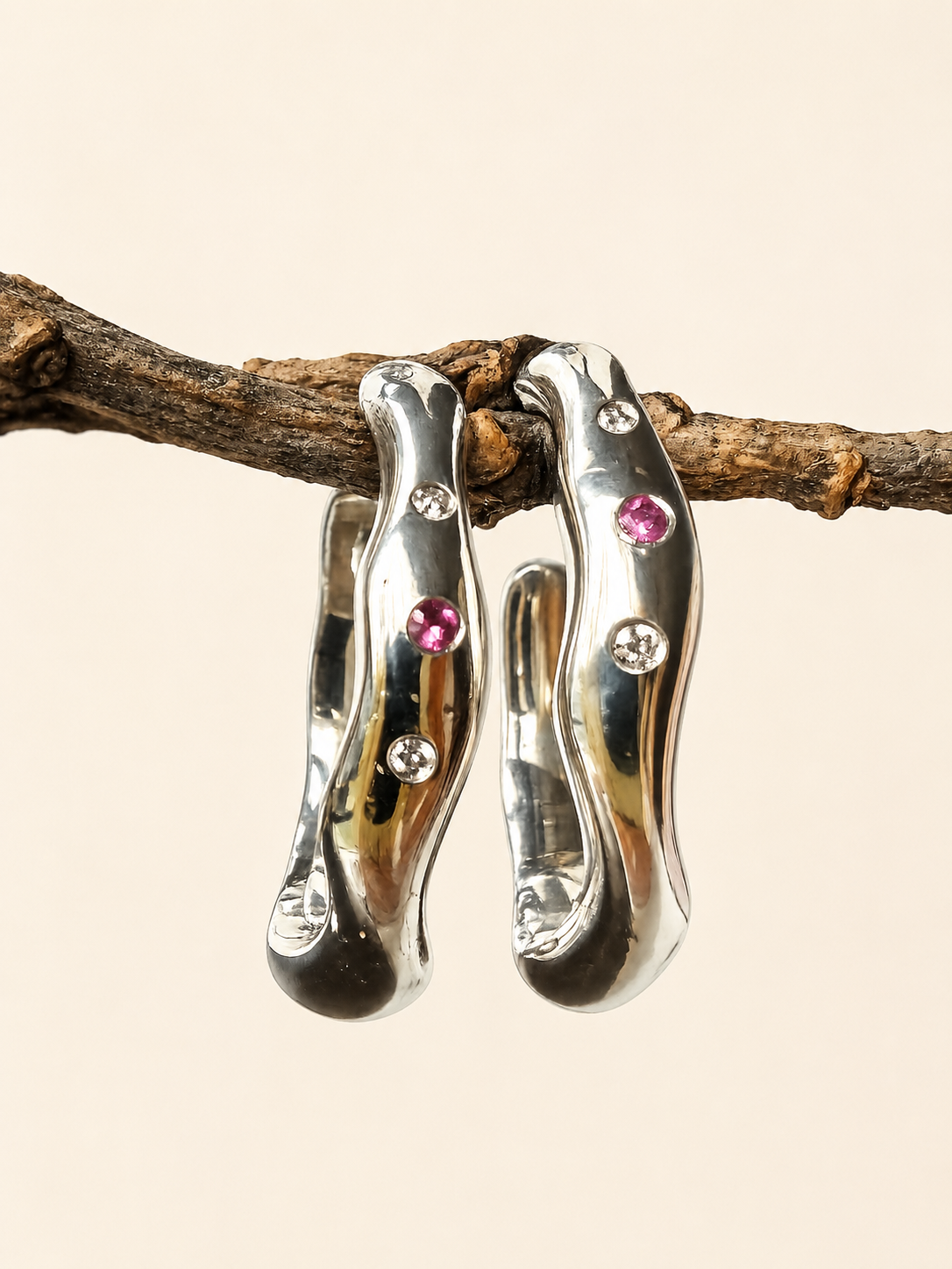 The Sway Hoops in Silver