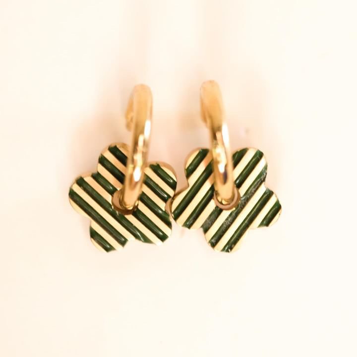 Green Daisy charm