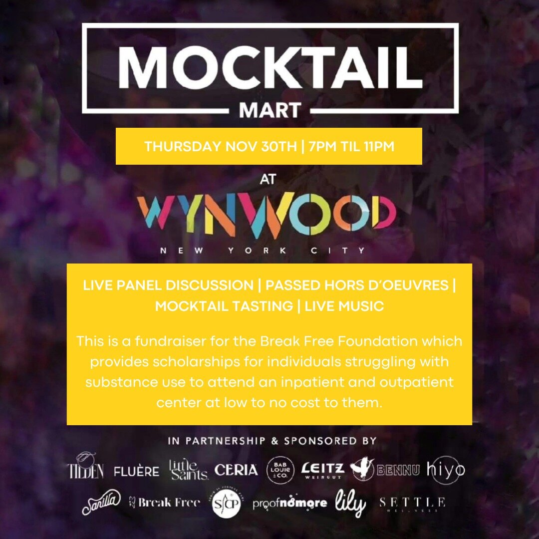 On Thursday, Nov 30th, our friends over at Mocktail Mart will be celebrating their 1-Year anniversary! Mocktail Mart has teamed up with The Break Free Foundation, a non-profit founded by local Staten Islander, Alexandra Nyman, that offers resources f