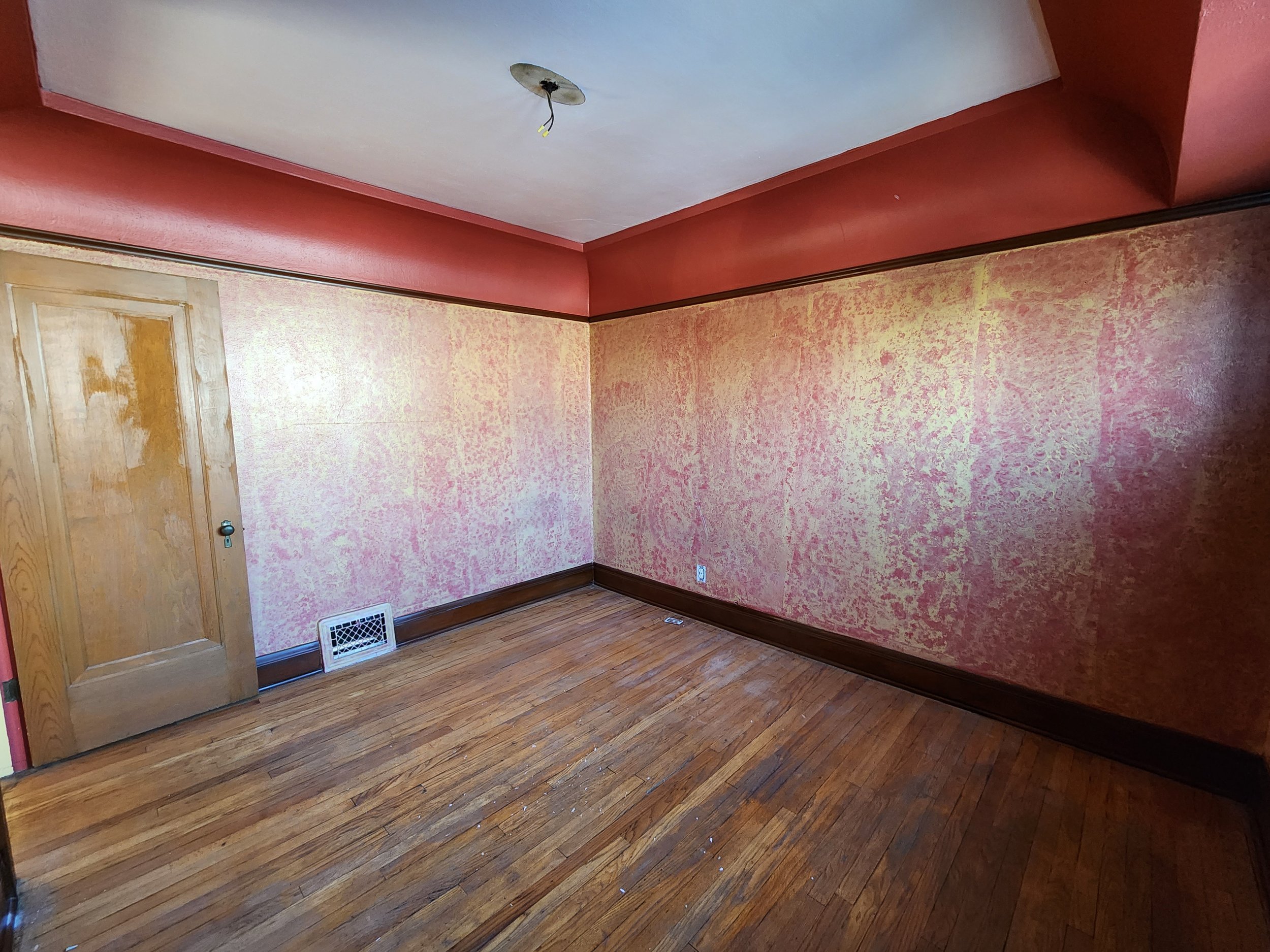 Wauwatosa WI, bedroom walls and ceiling before
