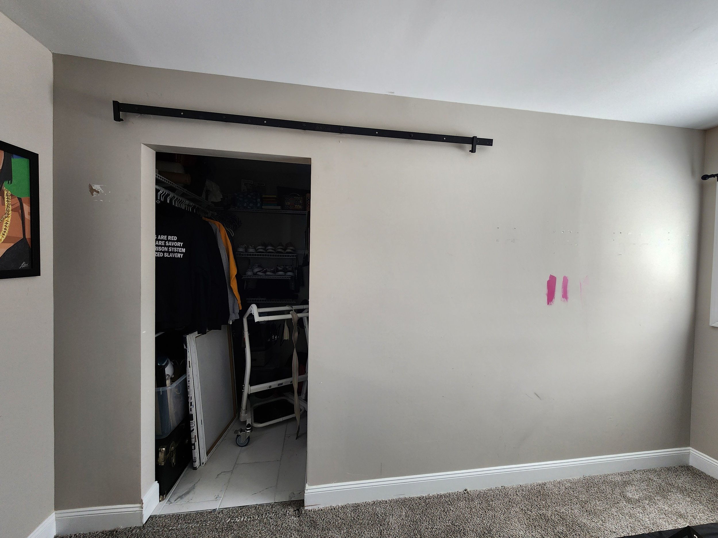 Milwaukee WI, bedroom accent wall before