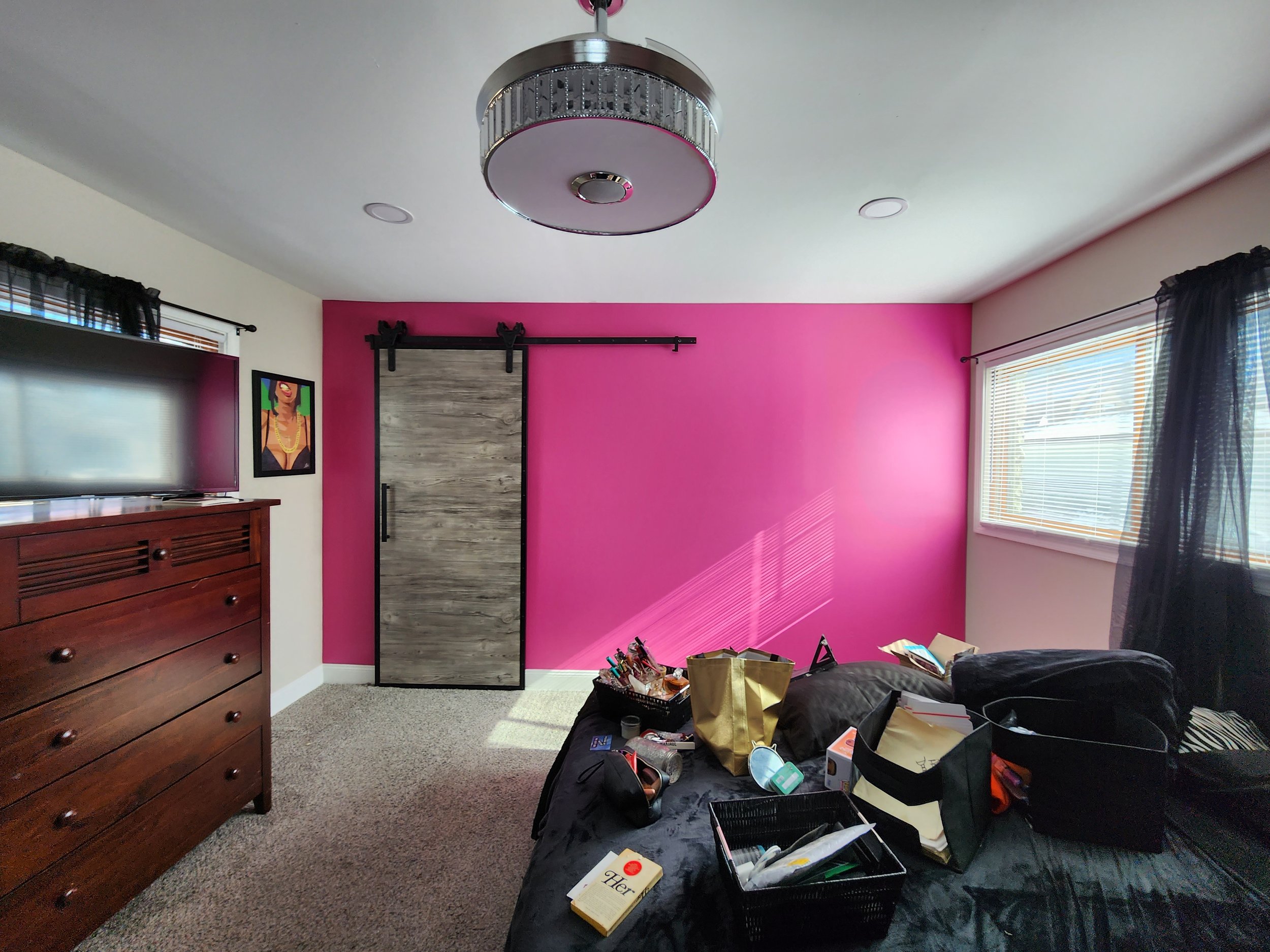 Milwaukee WI, bedroom accent wall after