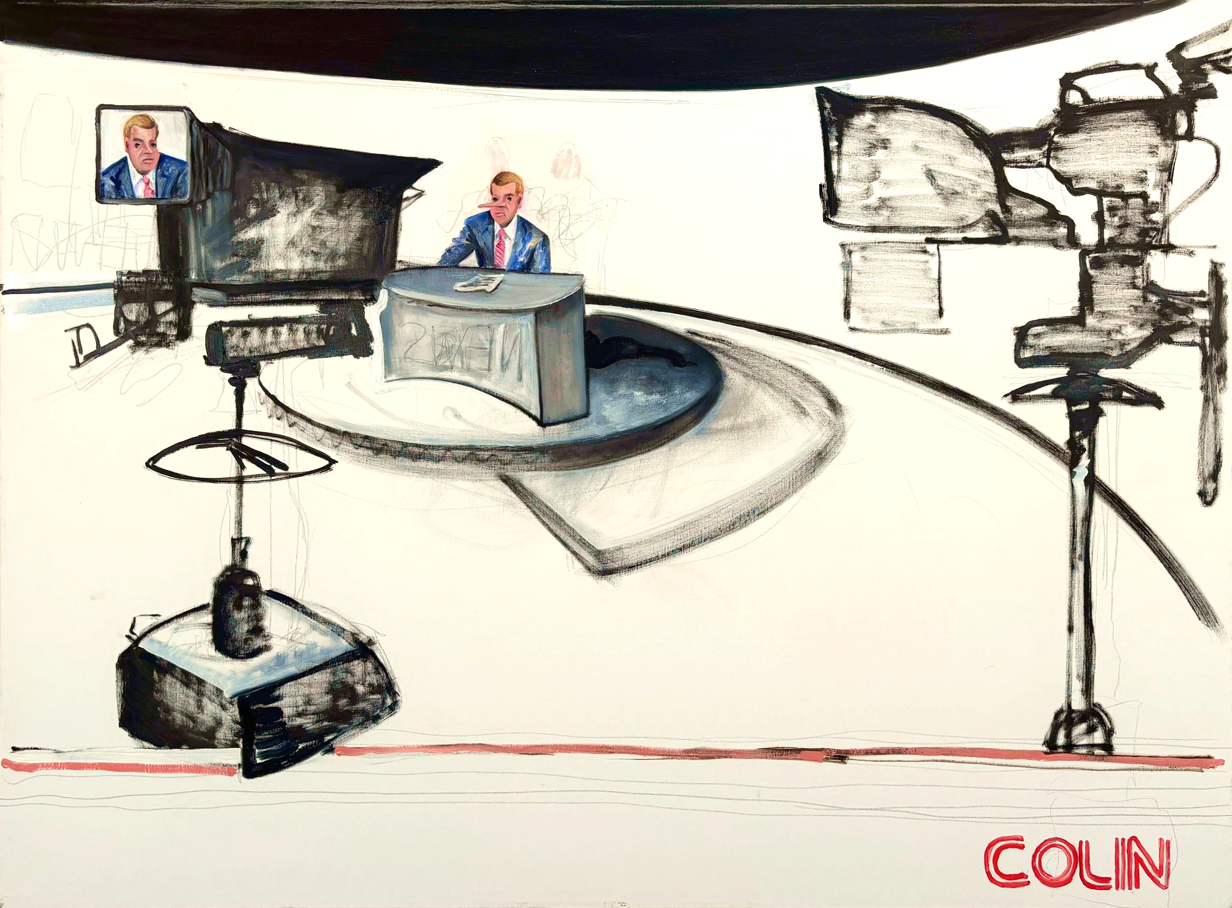 "The Death of Argos" Oil & pencil on canvas. 34"x46"