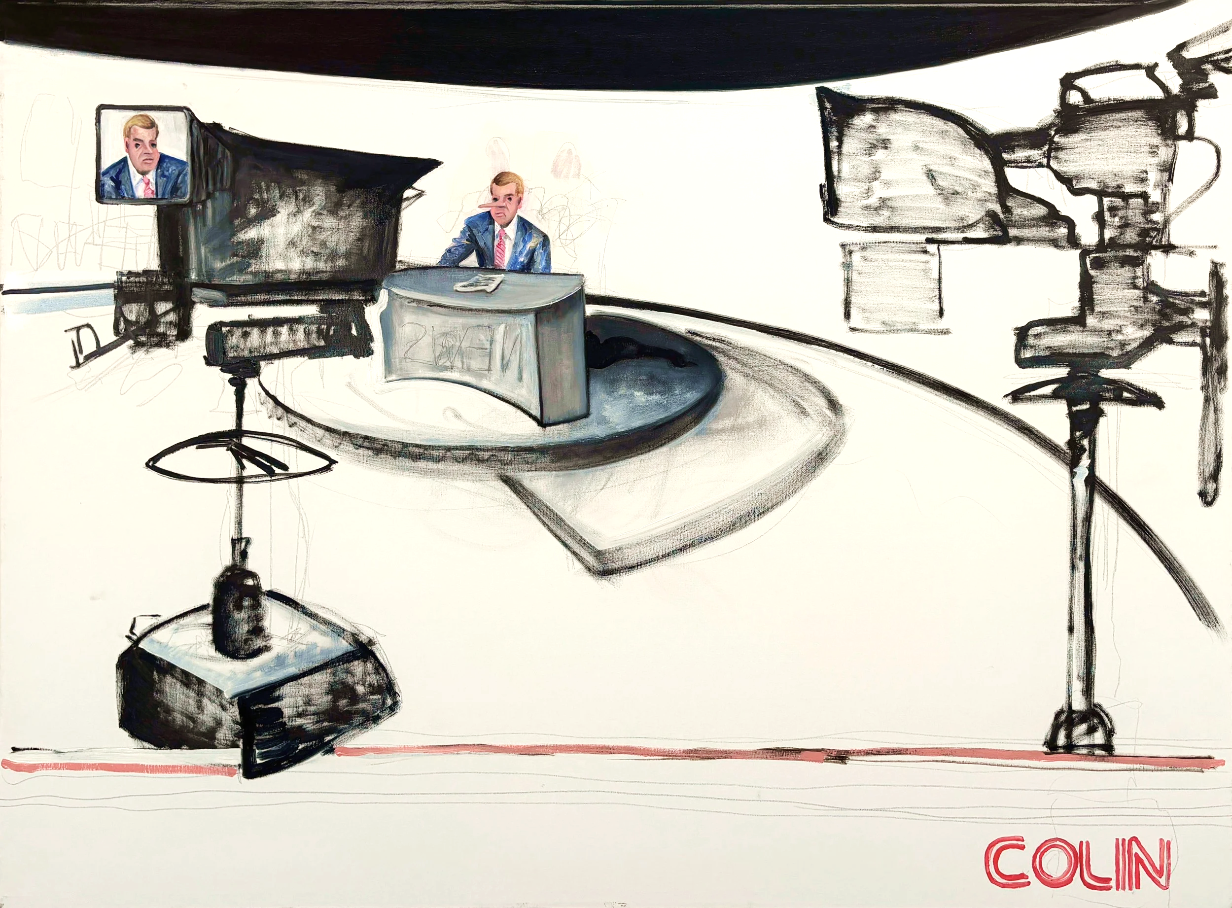 "The Death of Argos" Oil & pencil on canvas. 34"x46"