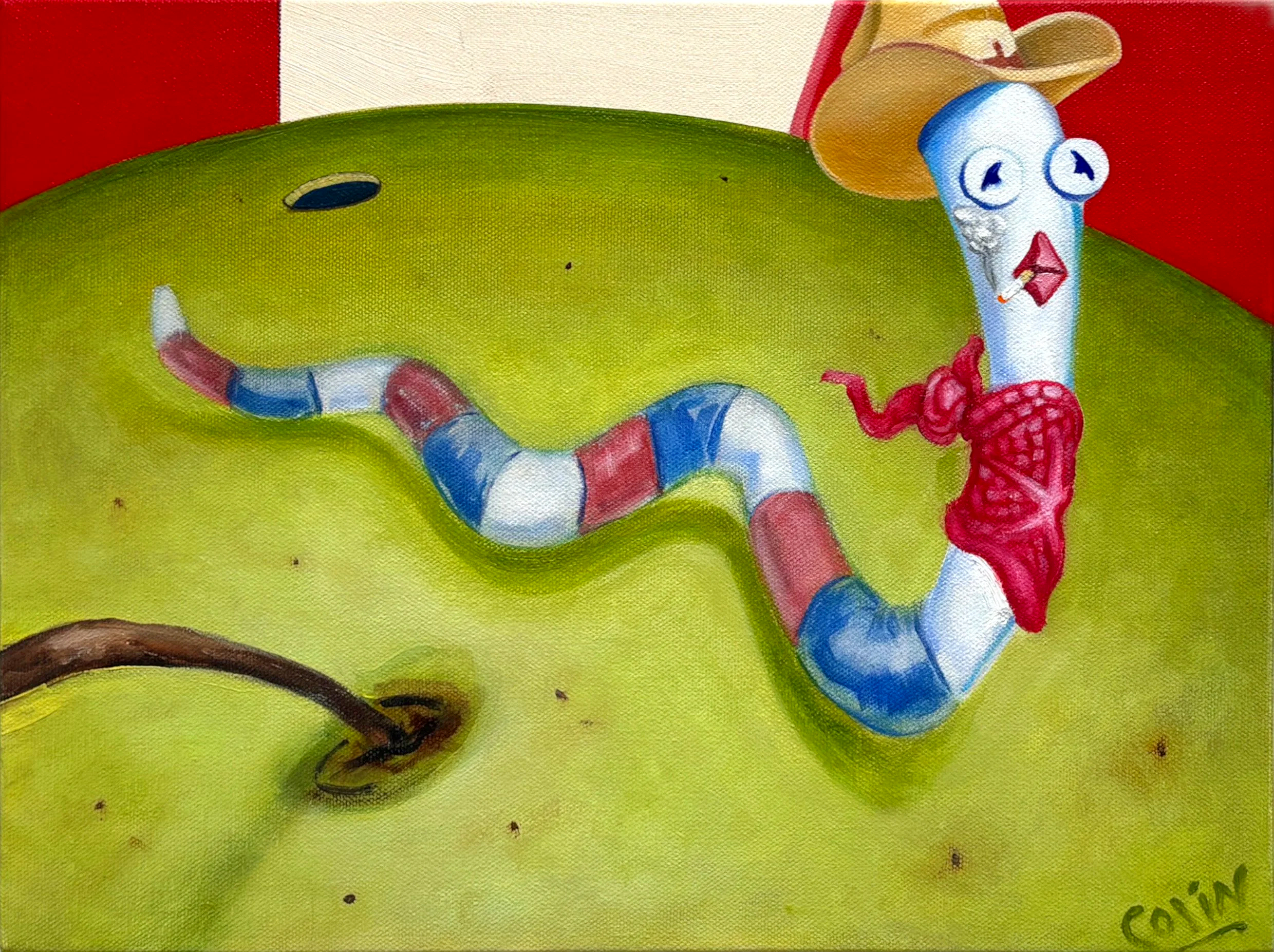 "The Worm" Oil on canvas. 12 in. x 16 in.
