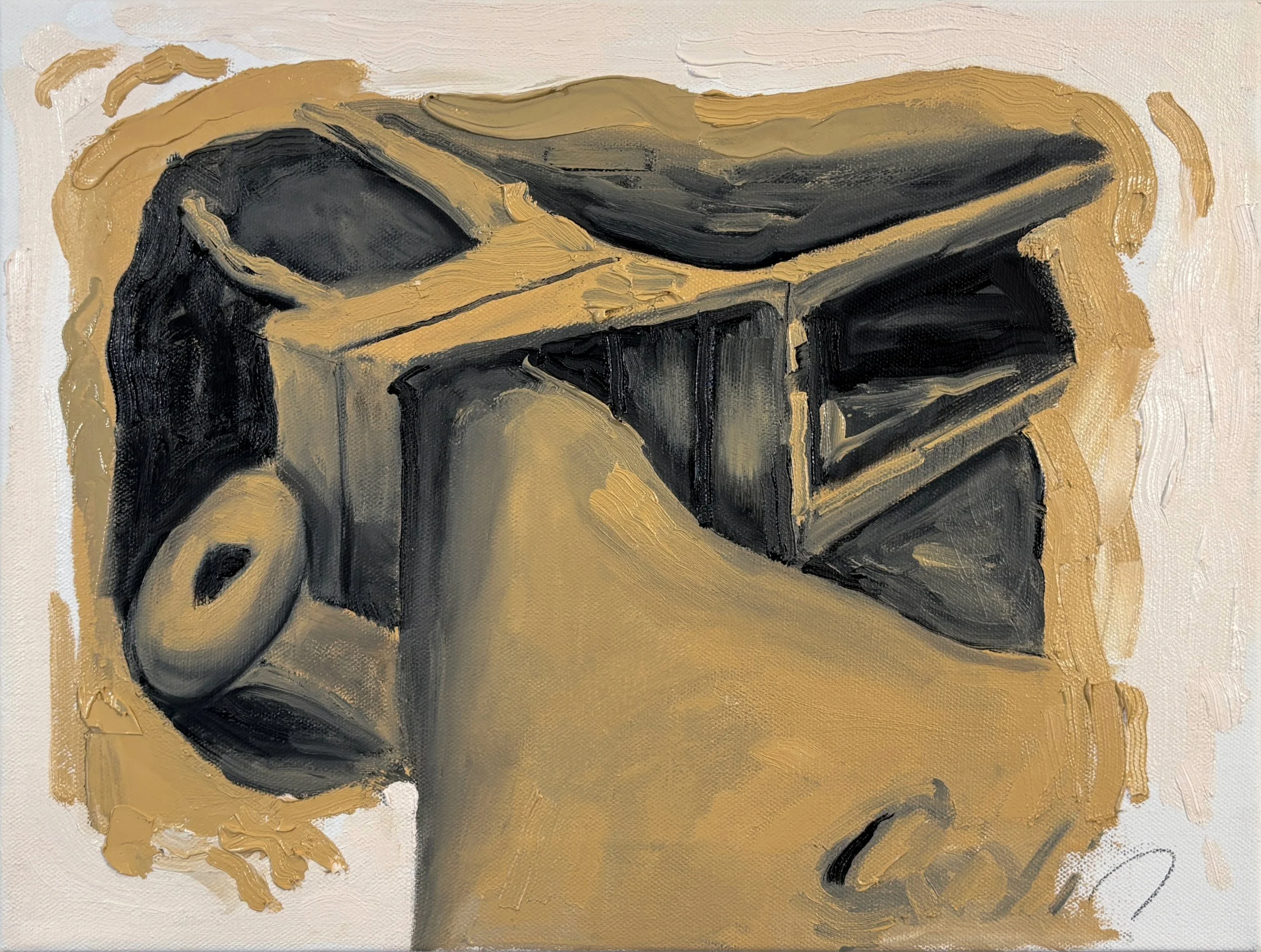 "Pulp" Oil & pencil on canvas 12" x 16"