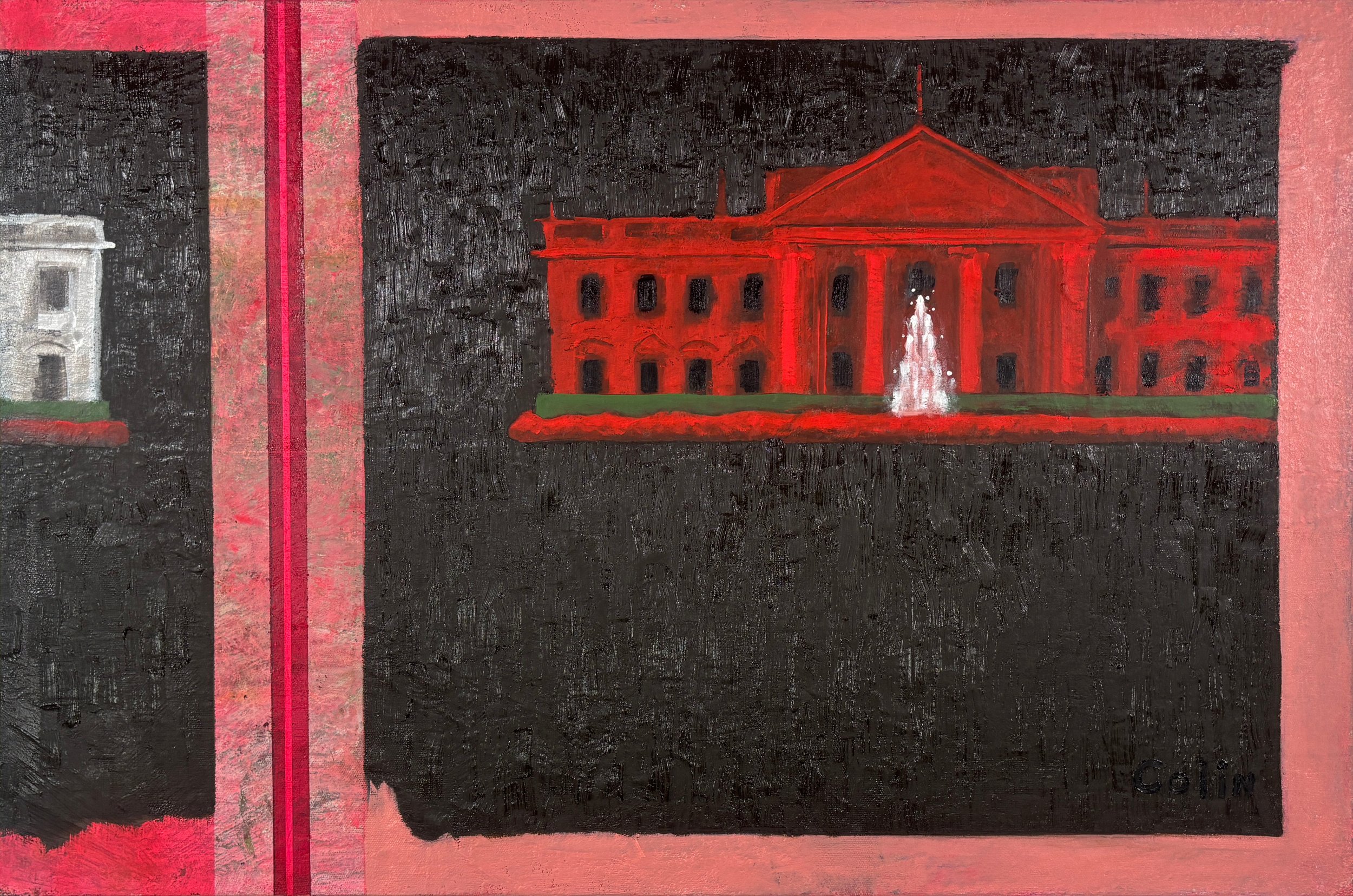 "The Presidency" Oil & spray paint on canvas. 24"x 36"