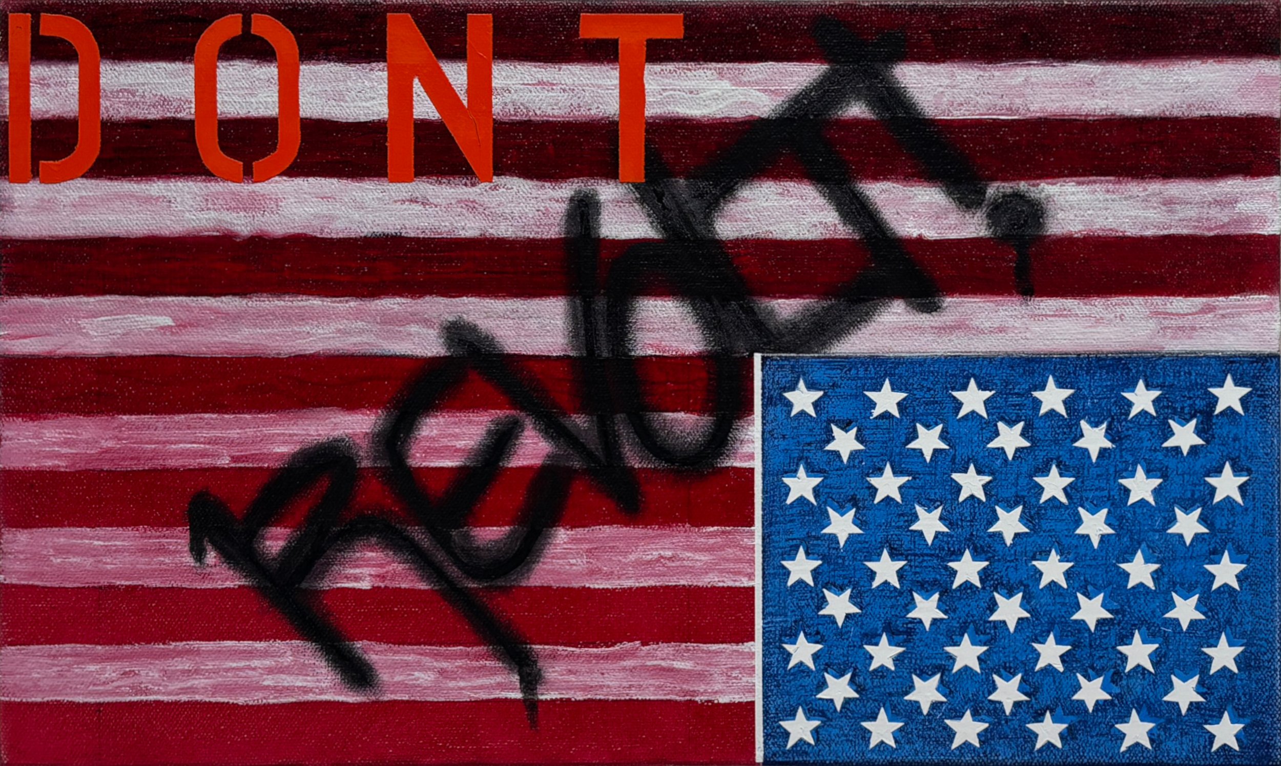 "BUY" Oil on canvas. 9 in. x 15 in.

