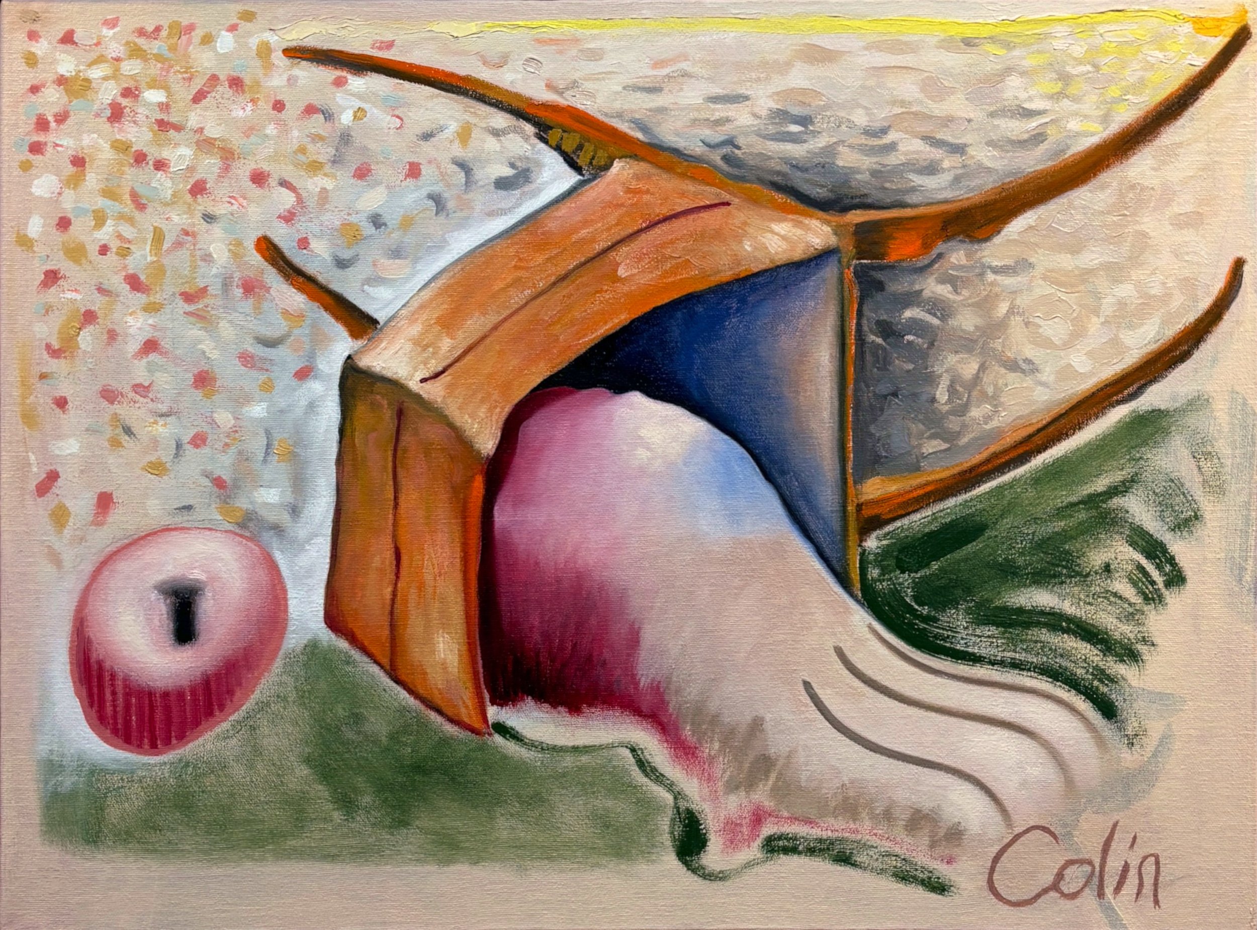 "Cart 1880's" Oil on canvas. 18" x 24"
