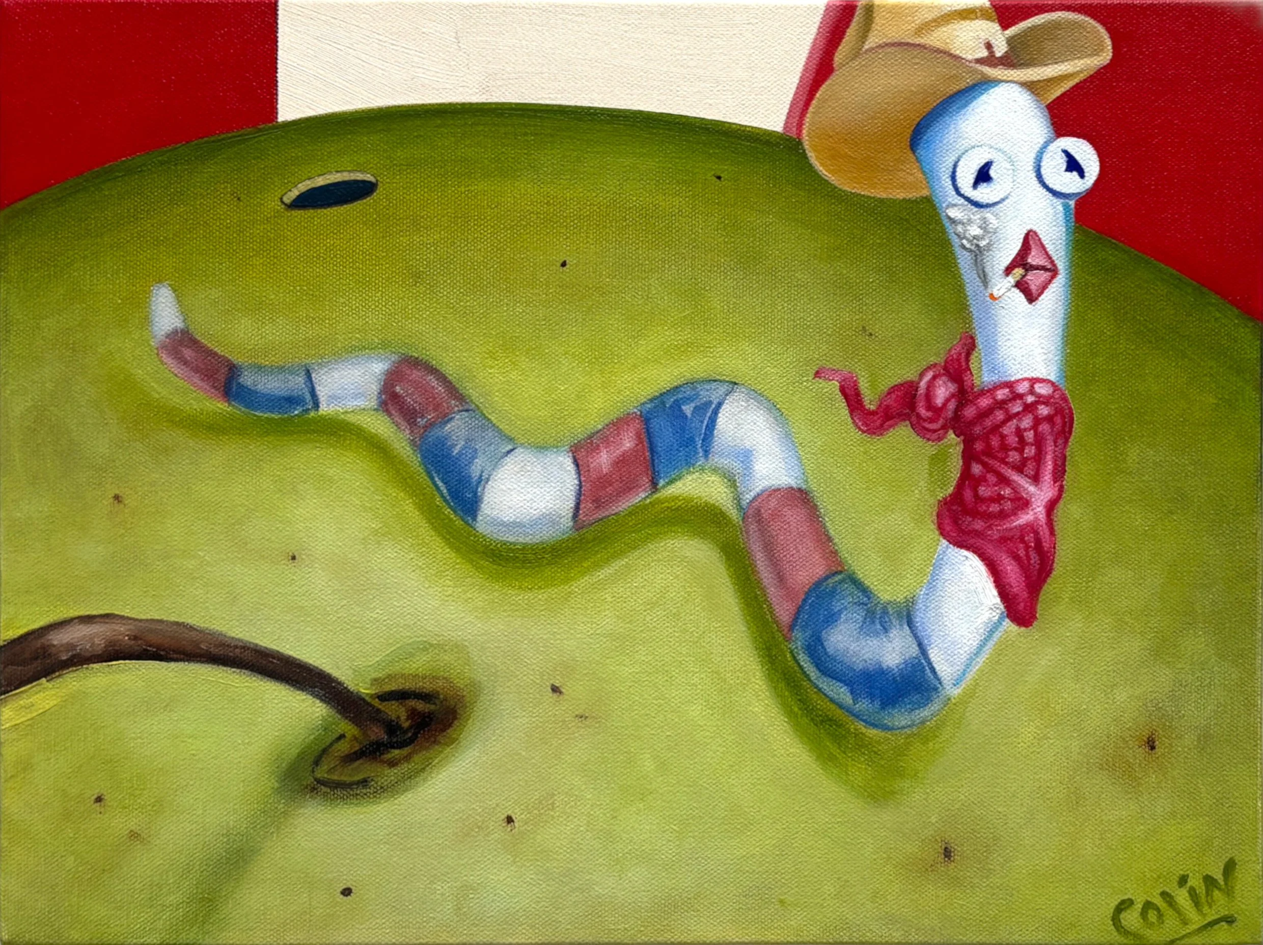 "The Worm" Oil on canvas. 12 in. x 16 in.
