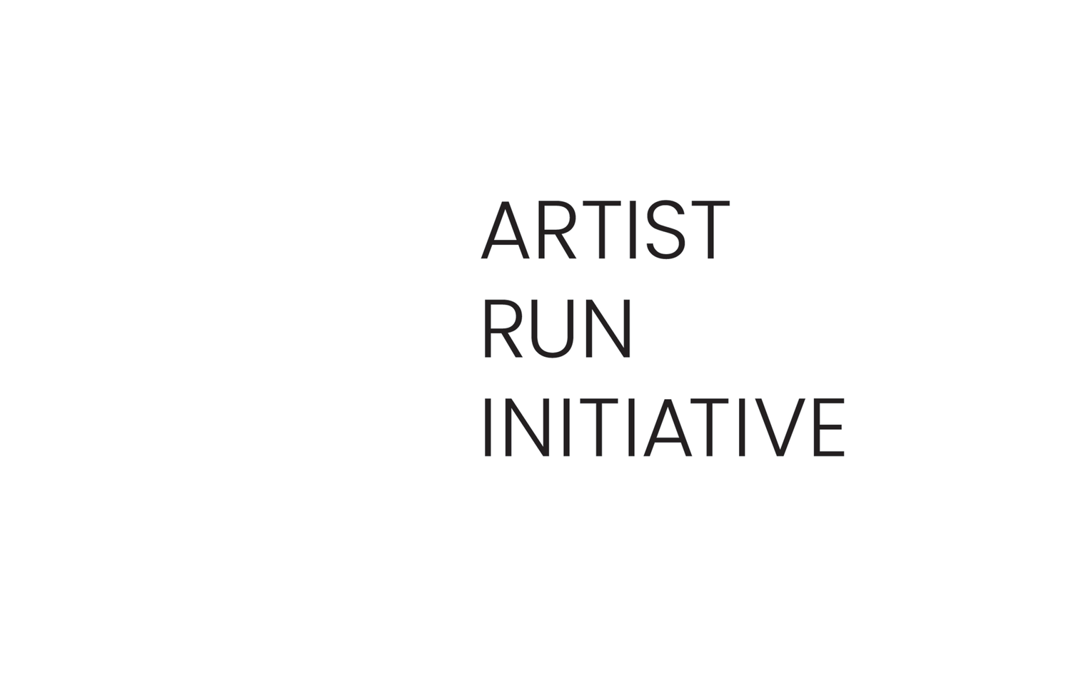 IN |  artist run initiative 