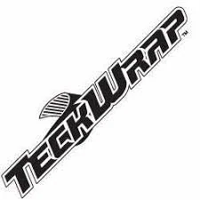 Tekwrap logo with black text diagonally placed.