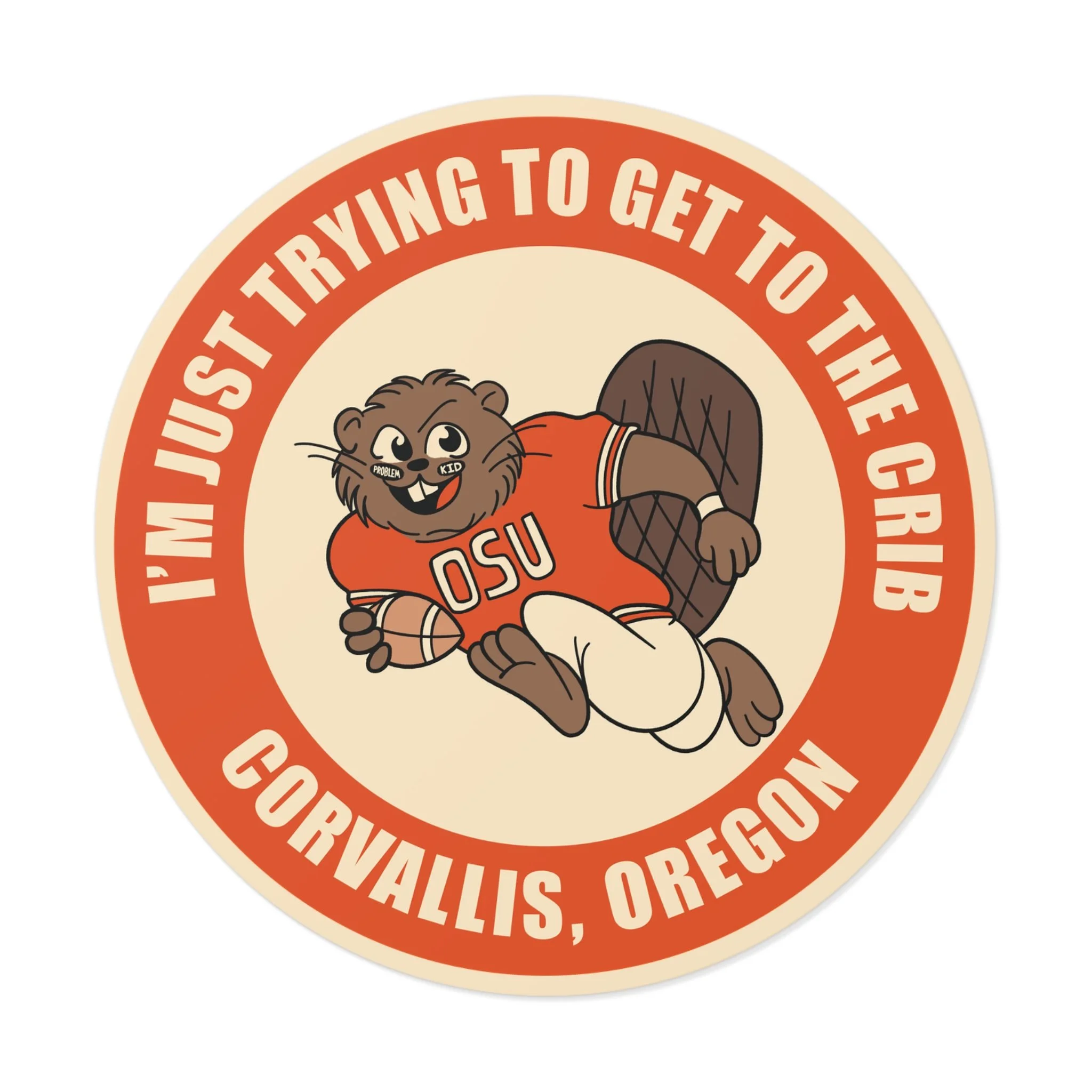 I’m Just Trying To Get To The Crib Vinyl Sticker