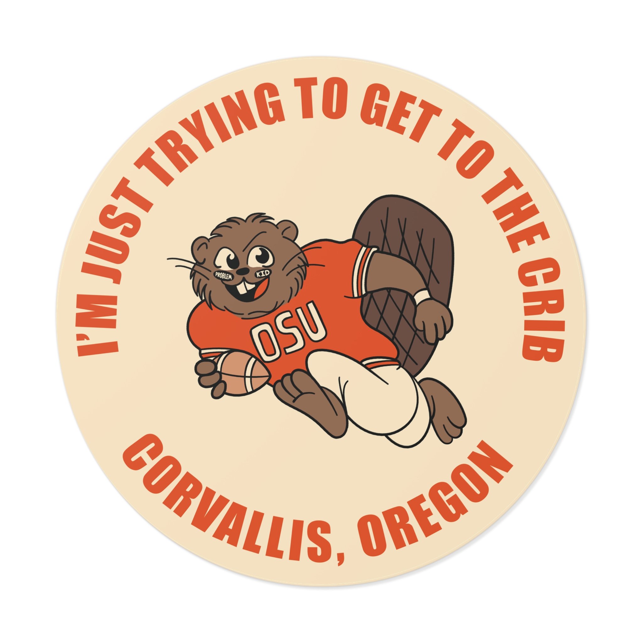 I’m Just Trying To Get To The Crib Vinyl Sticker