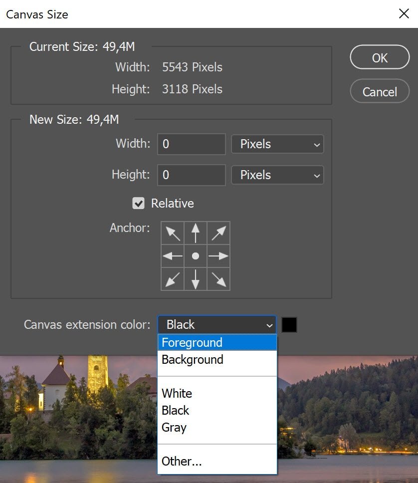 How to change artboard's size in Photoshop - imagy