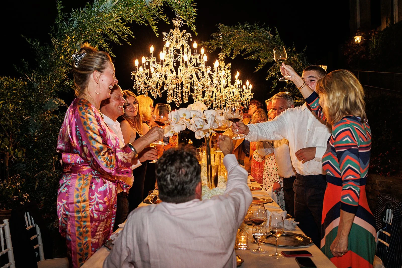 Testimonial of an elegant party in Italy