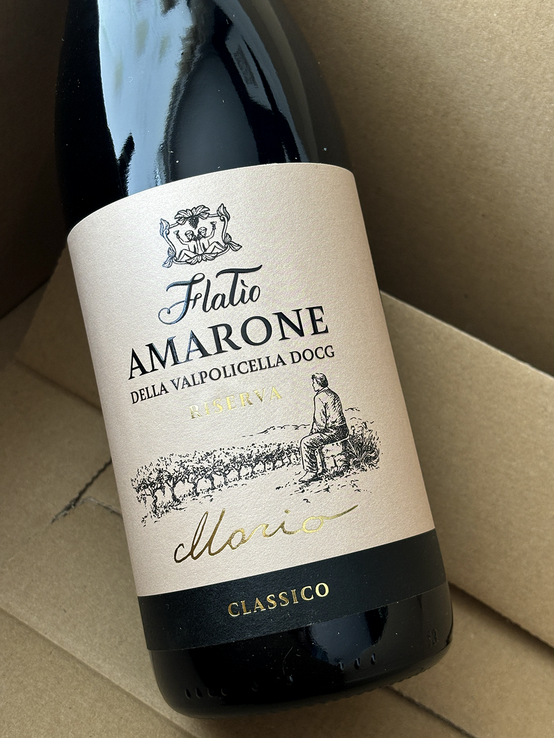 wine label design, flatio winery sant'ambrogio di valpolicella, art director and illustration by michela tannoia