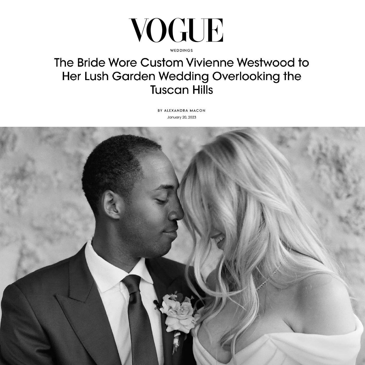 Our first feature in @vogue. Read all about this beautiful #destinationwedding ceremony we had the pleasure performing for @grace_soldatos and @devinabrown at @borgosantopietro, #Tuscany with @oneorchestra.italy.

Such an amazing day! Thanks for havi