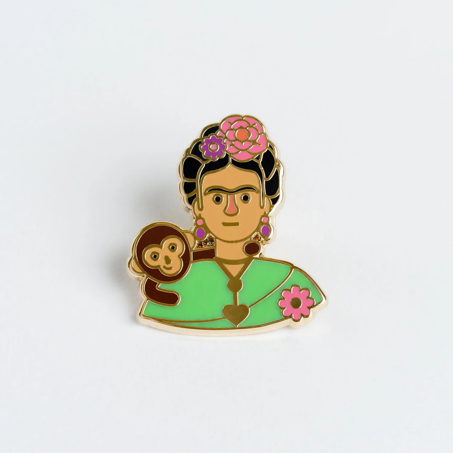Frida with Monkey Pin