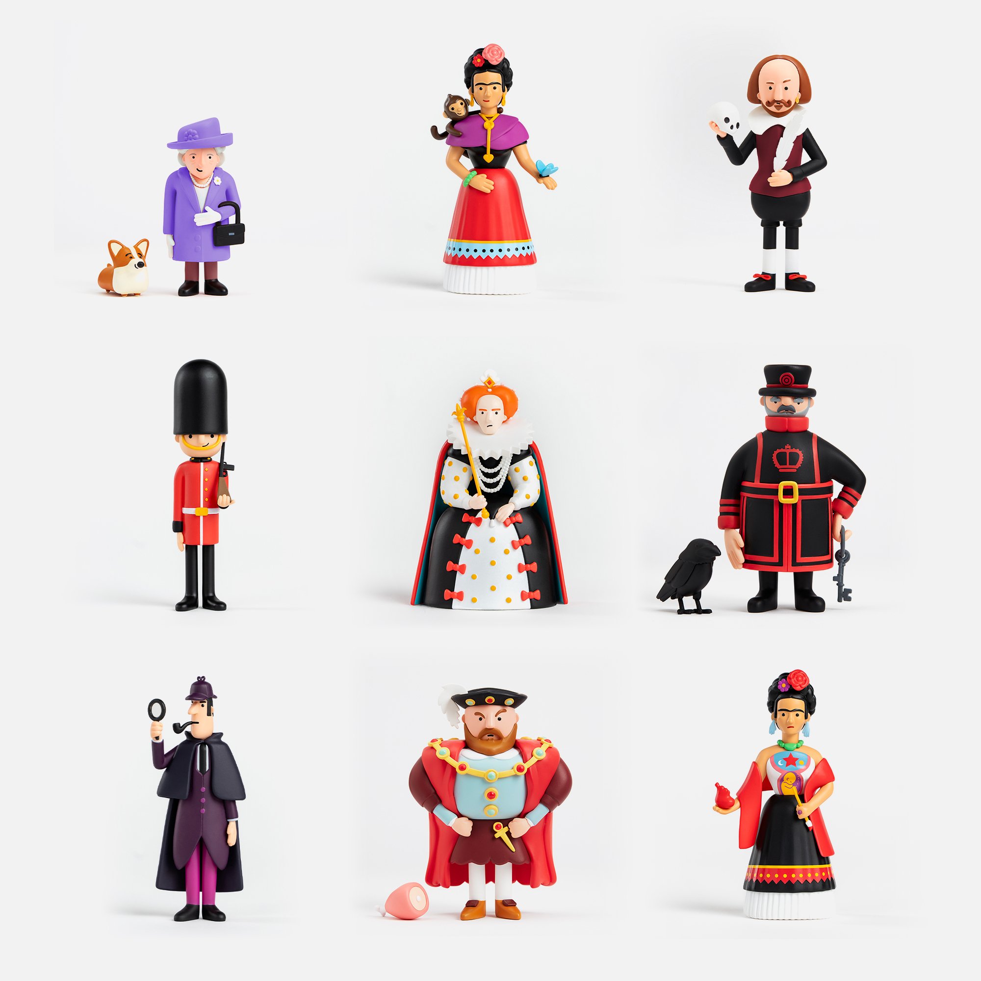 Full Set of Art Toys (Nine)