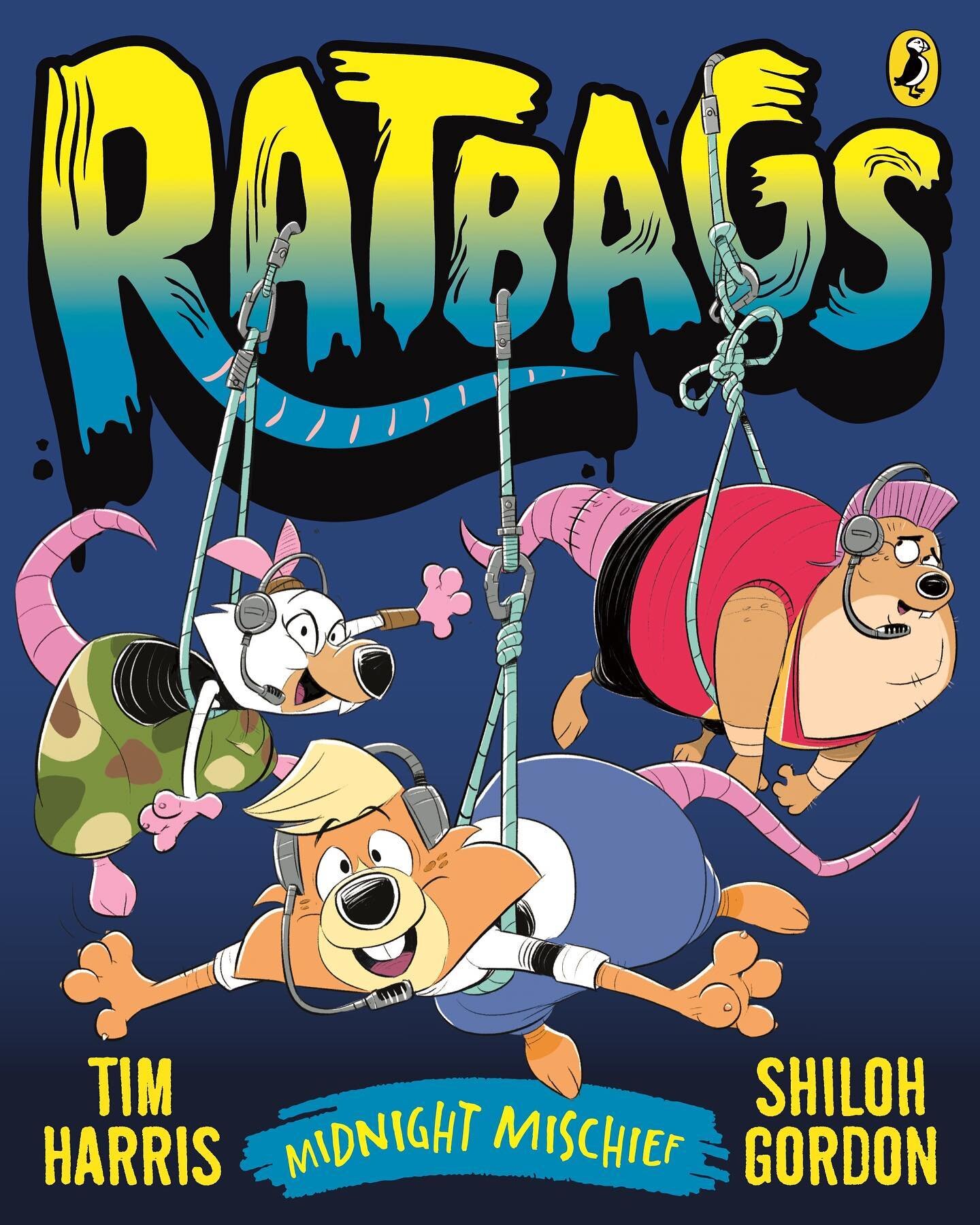 &lsquo;Official&rsquo; social media cover reveal for Ratbags Midnight Mischief. 
Released May 2 - two weeks today.
Illustrated by @shilohillustration 
Designed by @roman_italic 
Published by @puffinbooksaus 
Thank you to everyone who has sent photos 