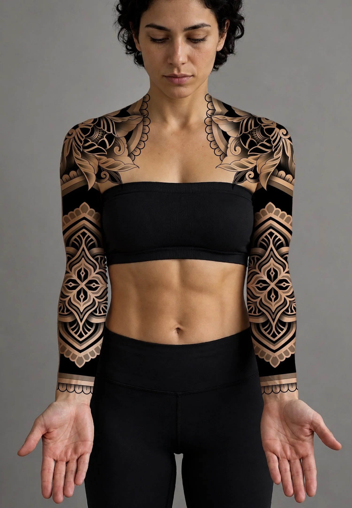 geometric-ornamental-symmetrical-matching-arm-custom-tattoo-design-north-devon-UK