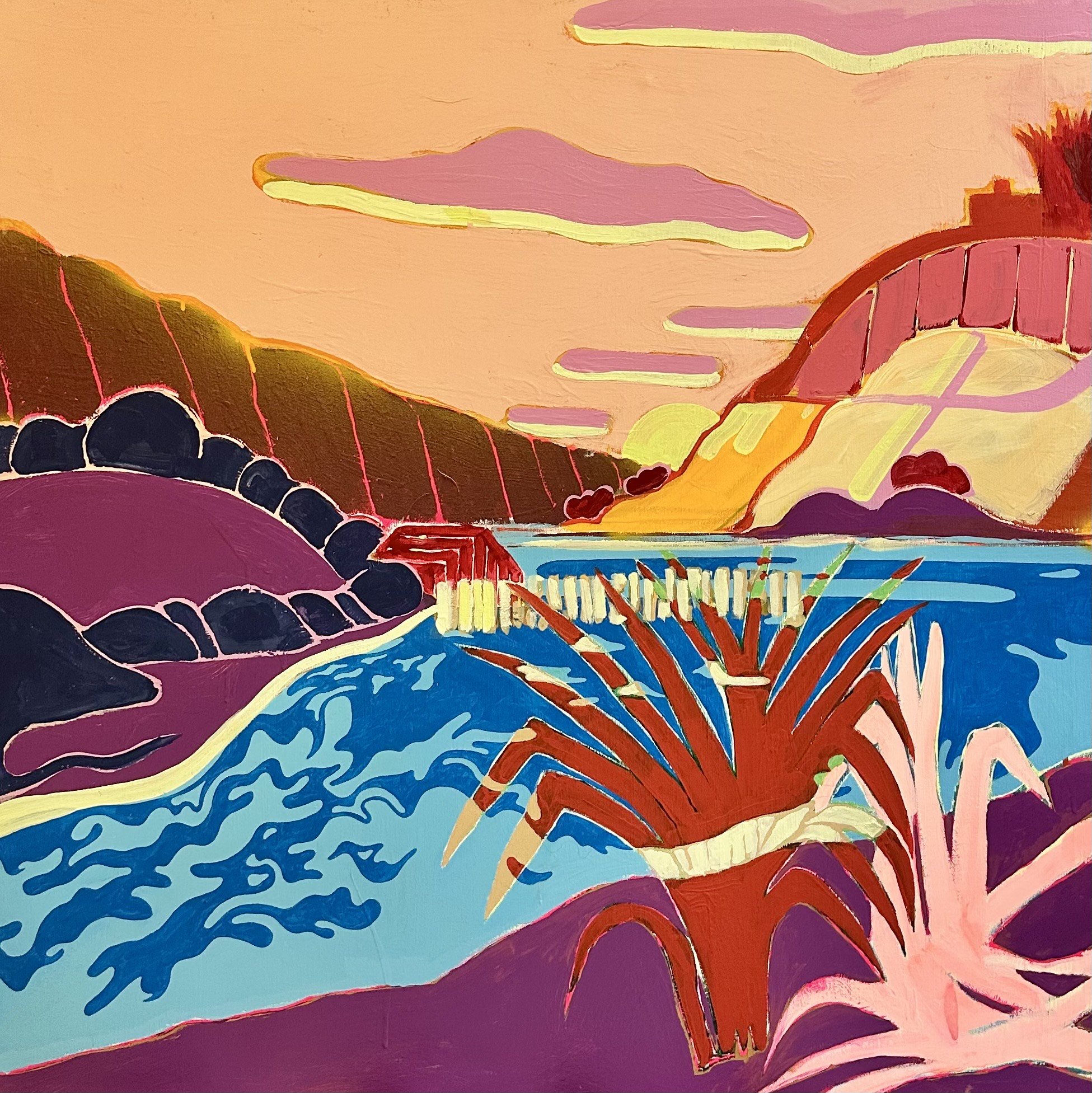 Tropical Sérusier l
210 x 210 cm
oil and acrylic on canvas
2025