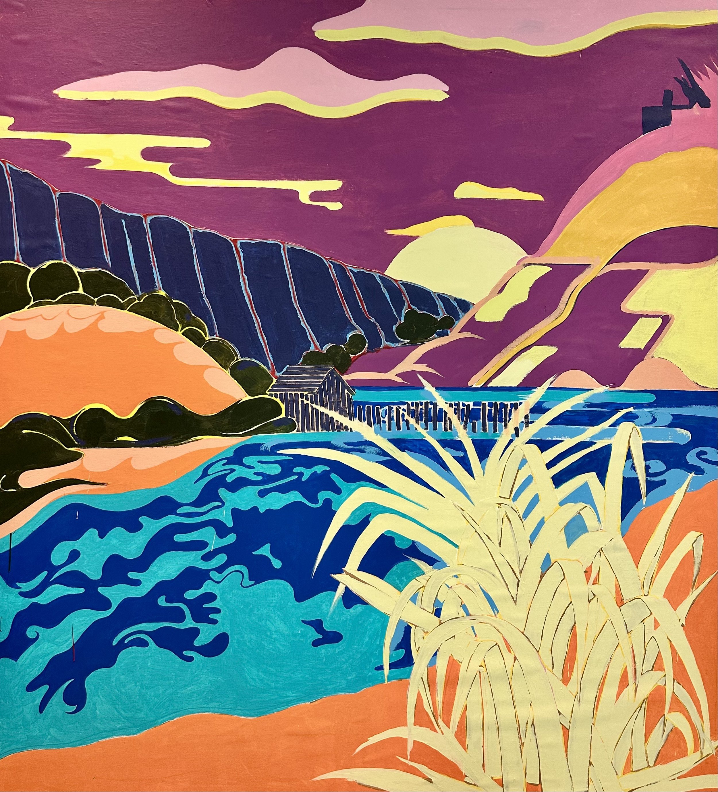 Tropical Sérusier lll
100 x 100 cm
oil and acrylic on canvas
2025