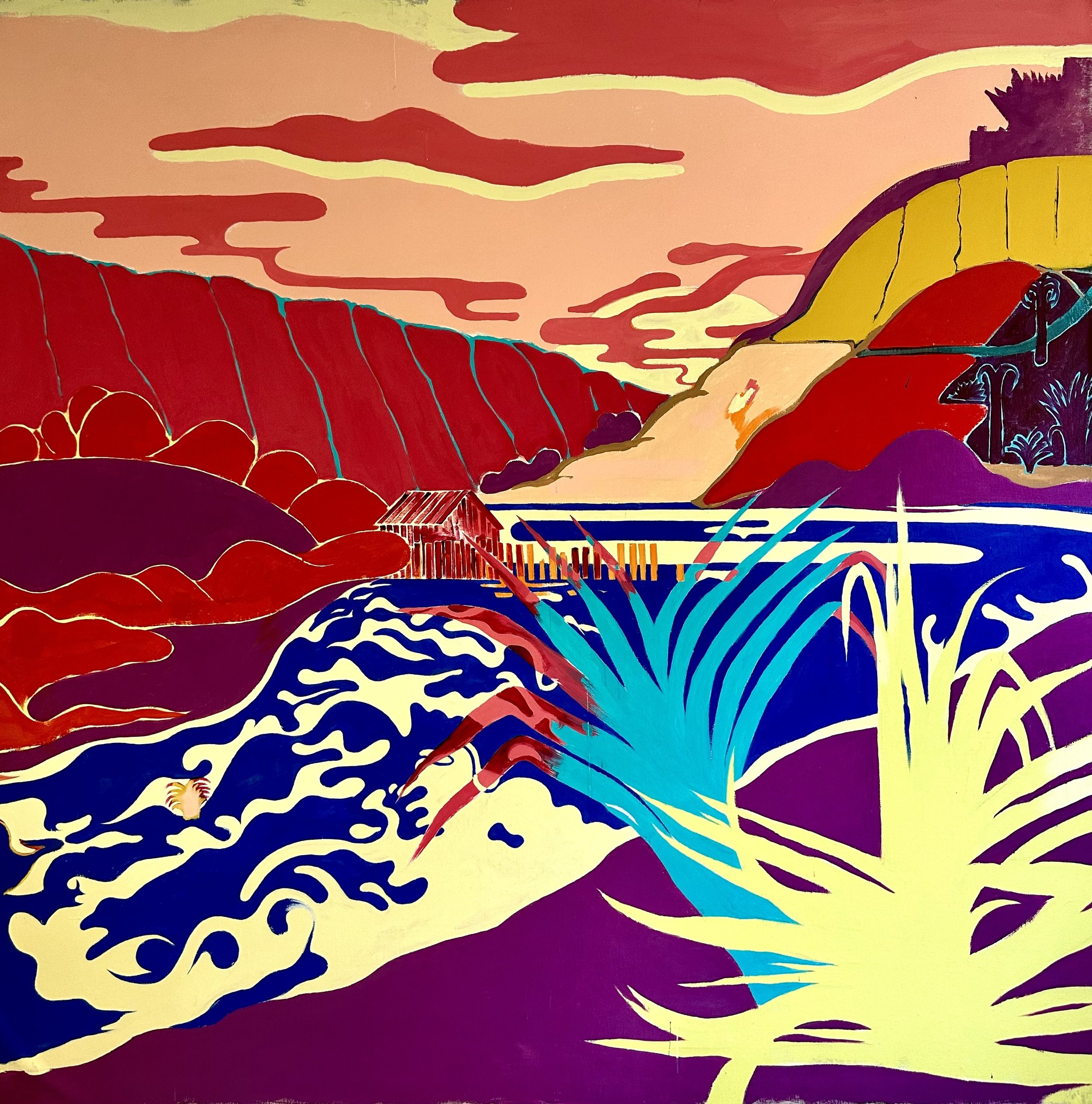 Tropical Sérusier ll
210 x 195 cm
oil and acrylic on canvas
2025