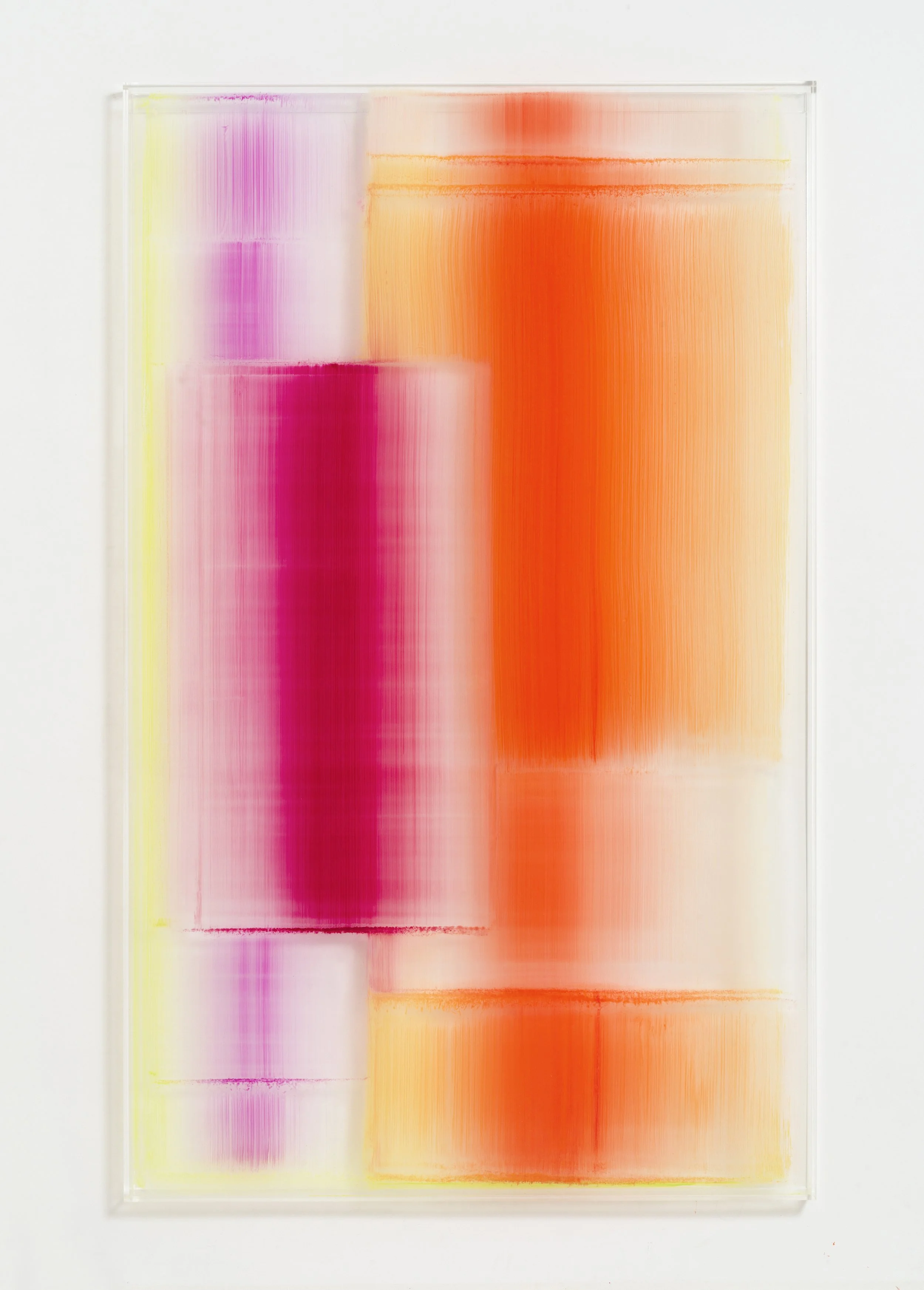 Time signature march, 2024
oil behind acrylic glass
210 x 130 x 5 cm